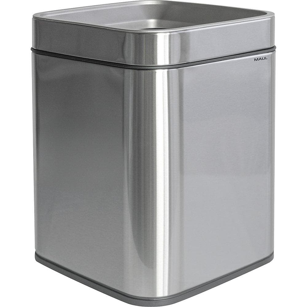 MAUL Papierkorb Edelstahl Anti-Fingerprint Silber
