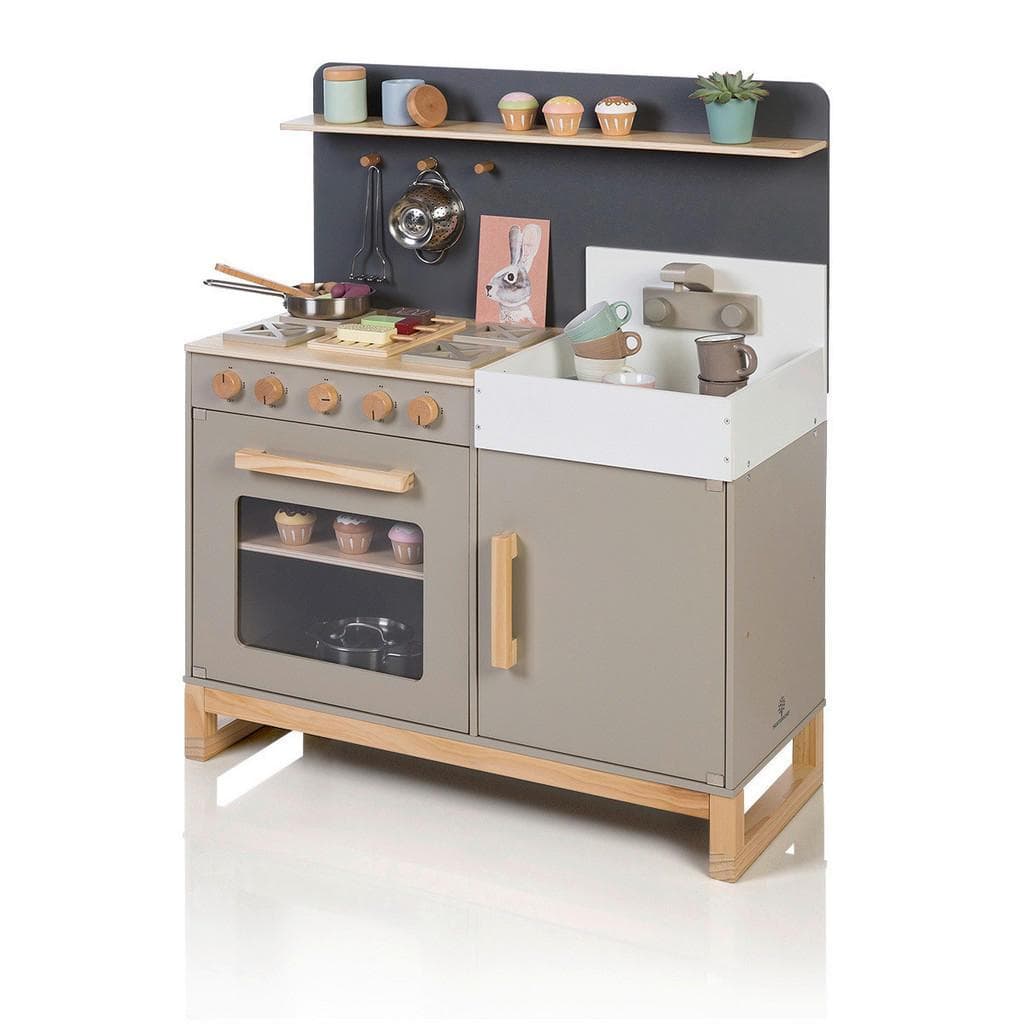 MUSTERKIND Spielküche Linum Skandinavisch Beige Grau Holz