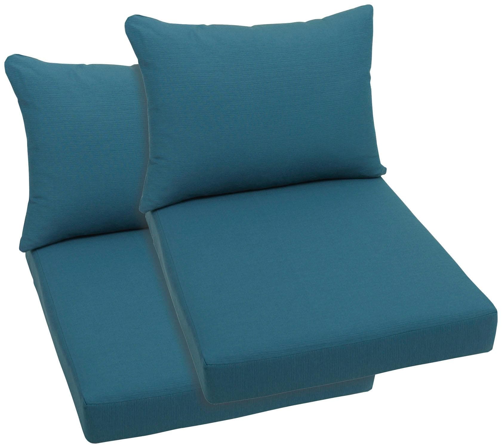 GO-DE Palettenkissen Set 4-tlg. Petrol Blau 60x80 cm