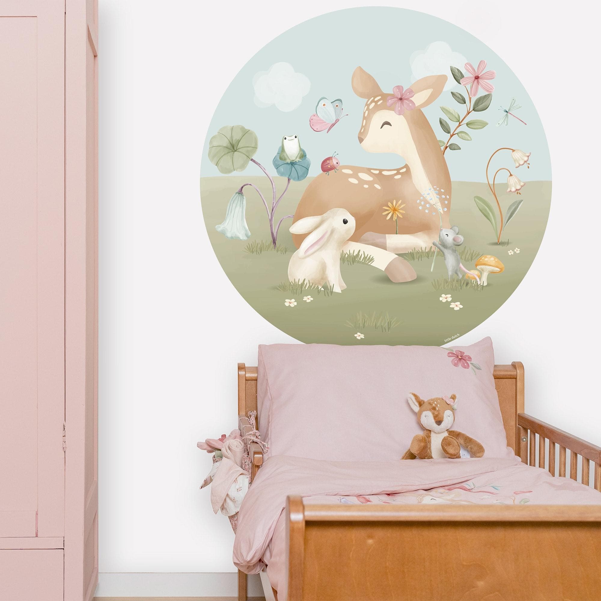 Little Dutch Wandtattoo Fairy Garden 100x100 cm Mehrfarbig Wandtattoo
