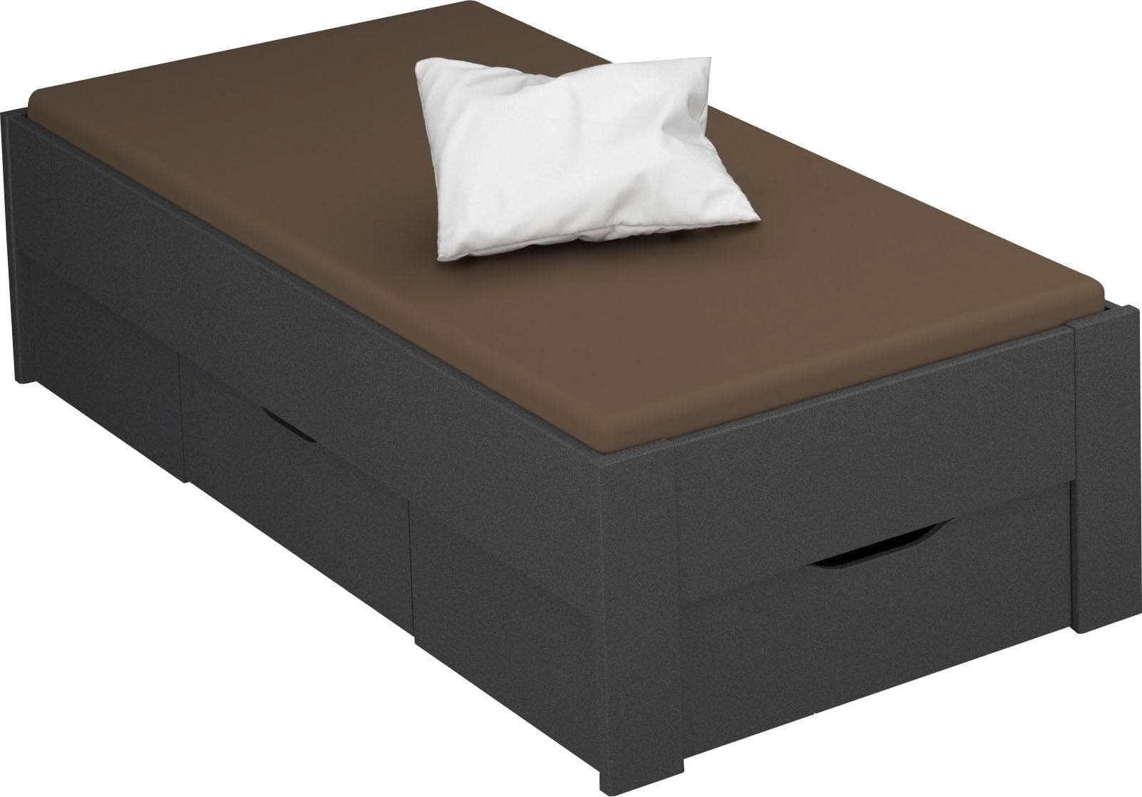 Stauraum Bett mit Schubladen -  ohne Kopfteil