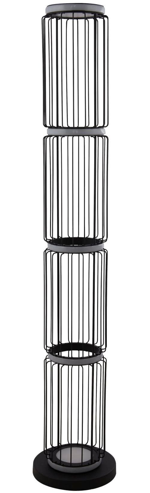 Searchlight LED Stehlampe Circolo 1-flammig Schwarz