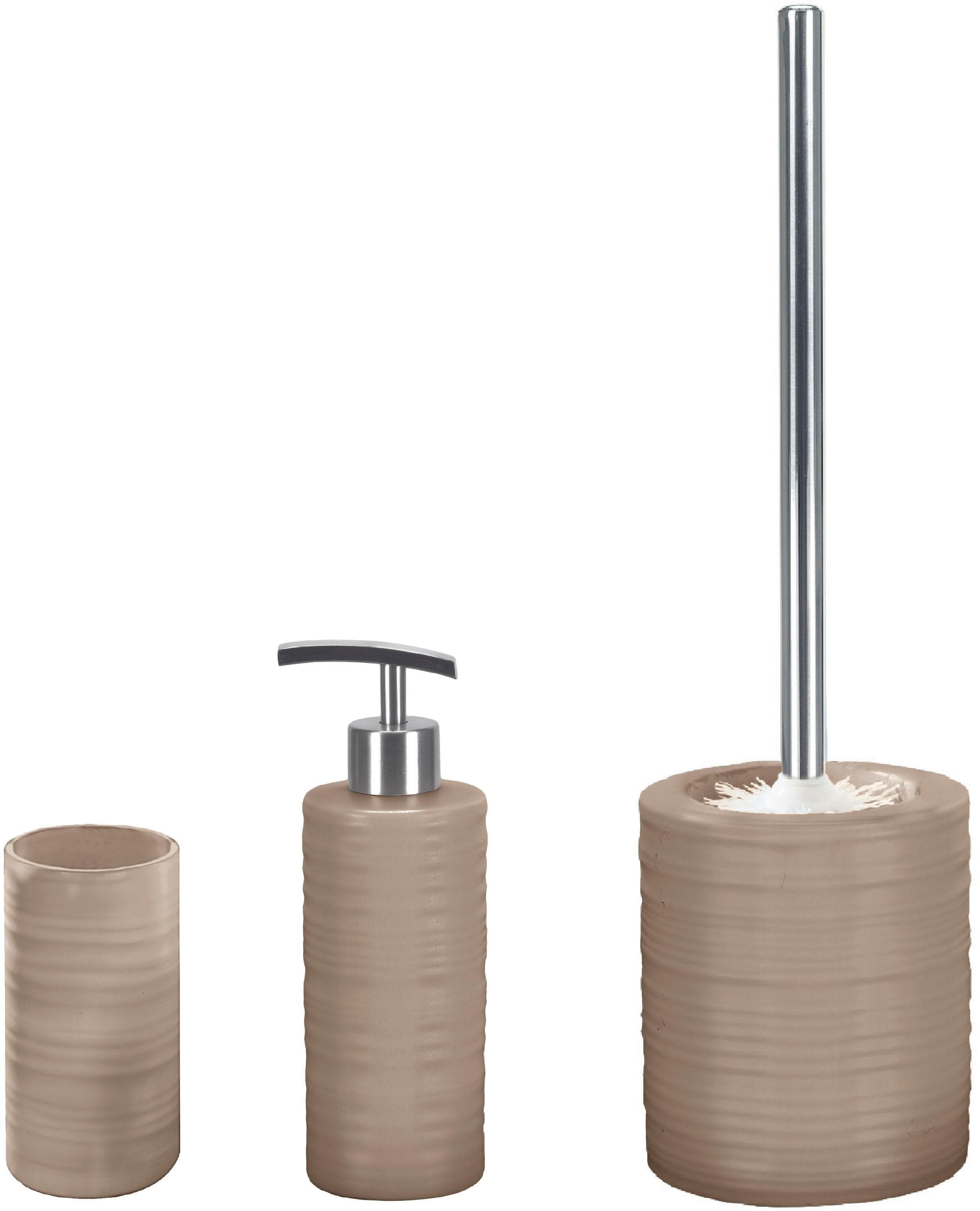 Badaccessoire-Set KLEINE WOLKE "Sahara" Braun Stein