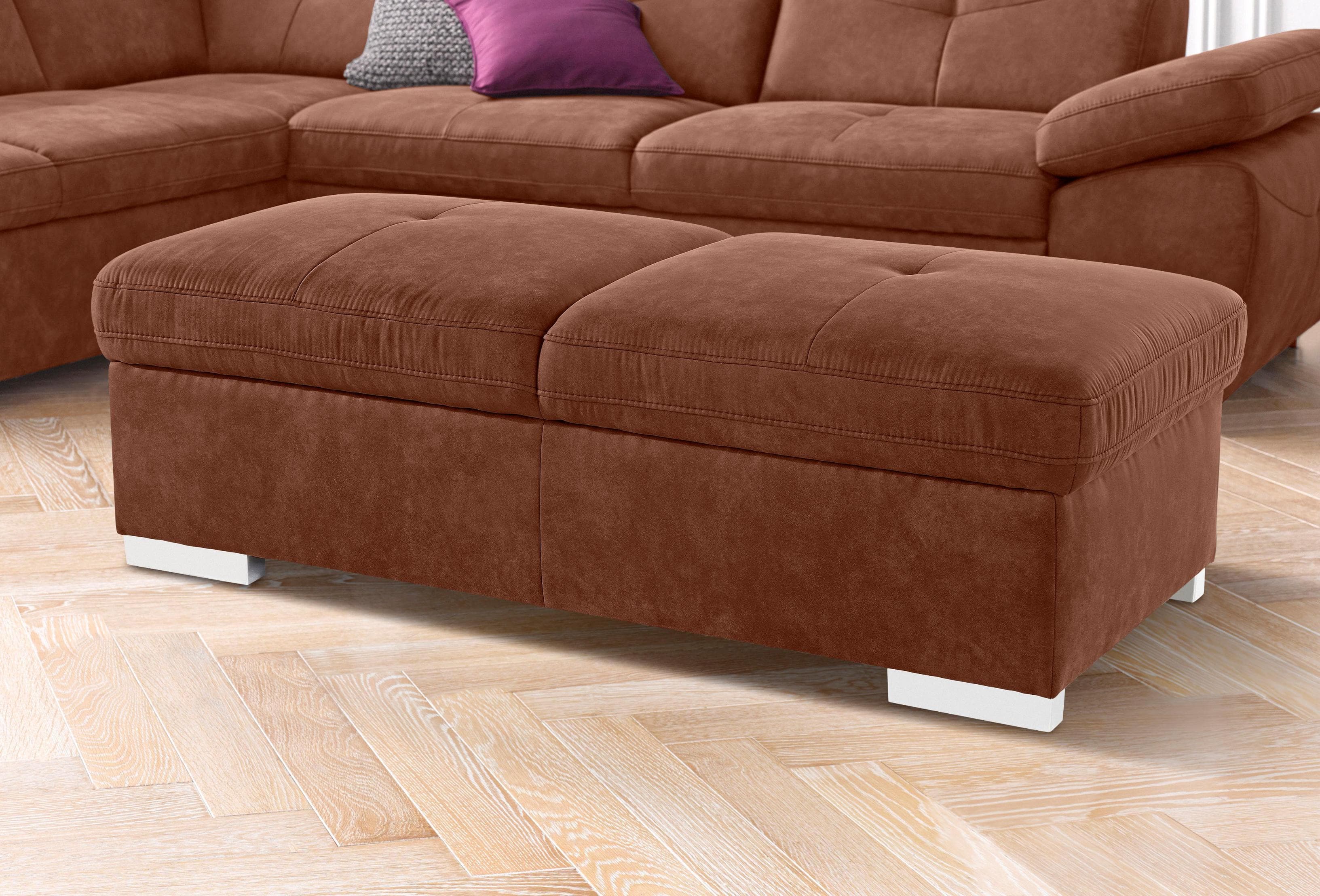EXXPO Bankhocker Spring 2-Sitzer Cognac Leder & Kunstleder