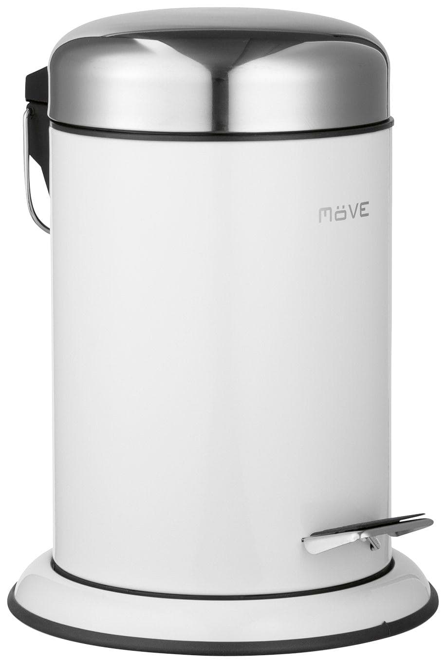 MÖVE Treteimer Push Edelstahl 3 Liter Weiß