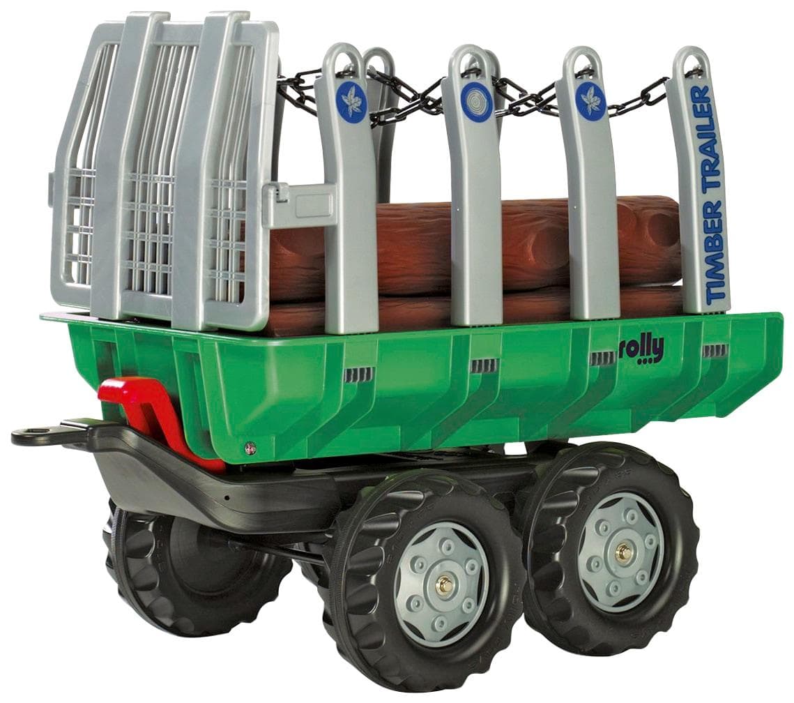 ROLLY TOYS Timber Trailer Kinderfahrzeug-Anhänger grün