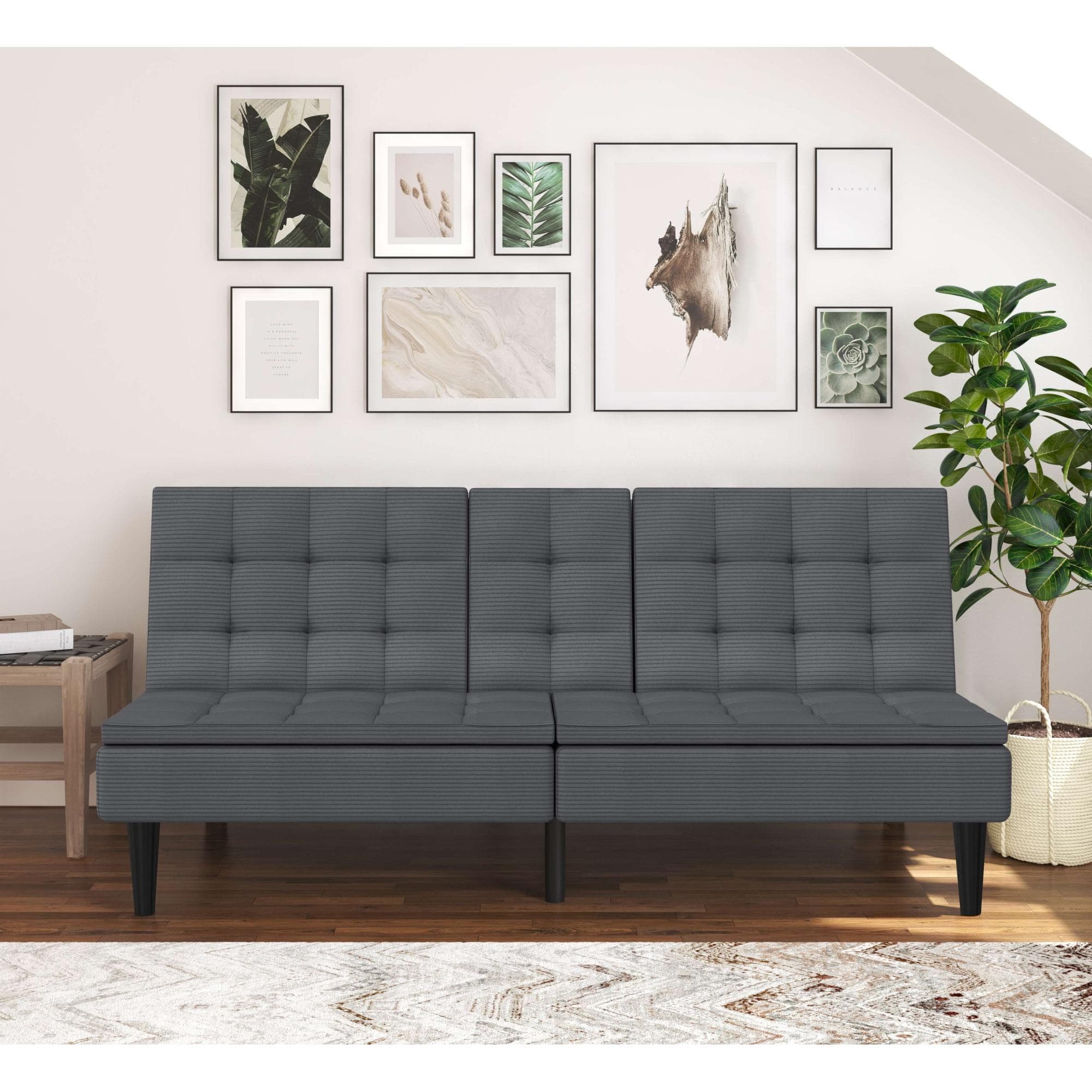 Schlafsofa DOREL HOME Maine Kinosofa Relax- und Bettfunktion 2 Getränkehalter Anthrazit