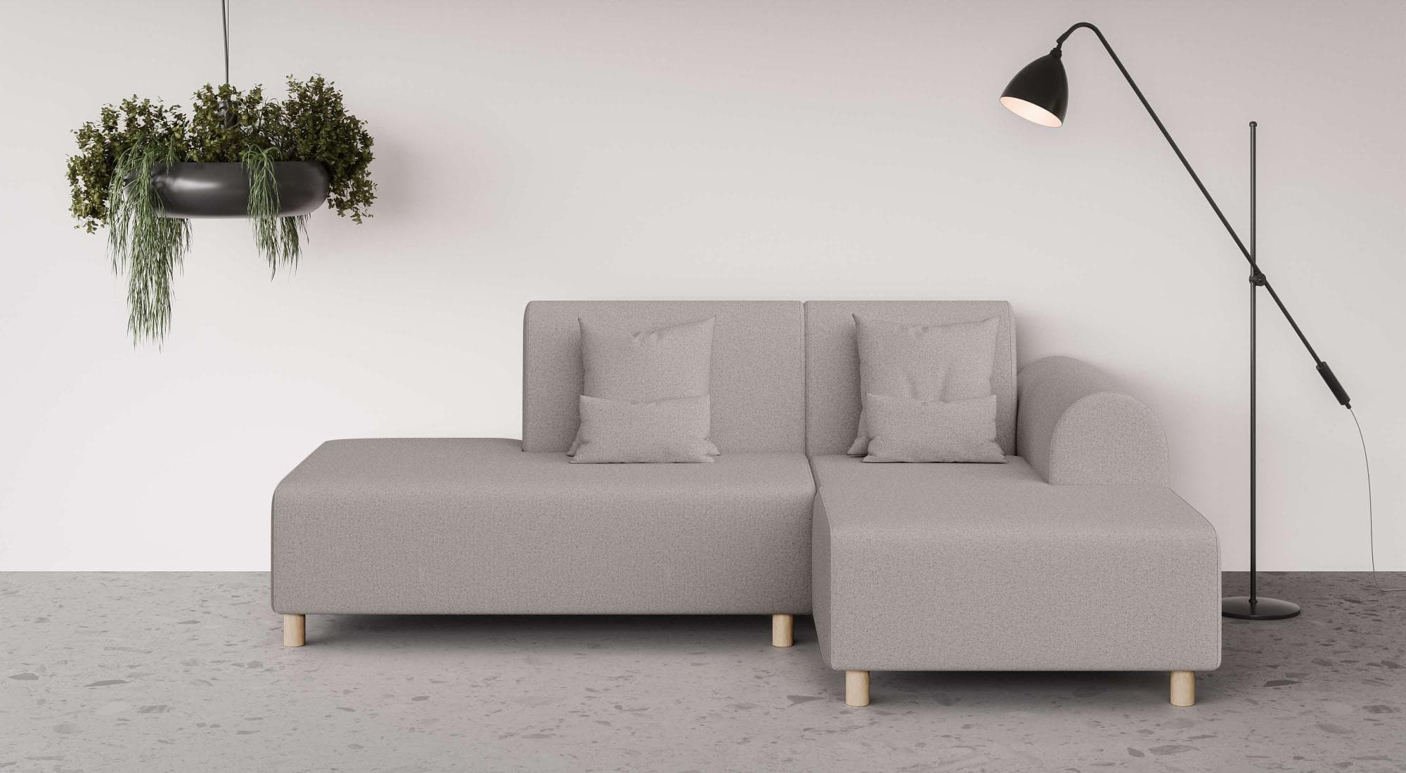 OTTO HOME Ecksofa Suyala Grau Taupe L-Form mit Recamiere