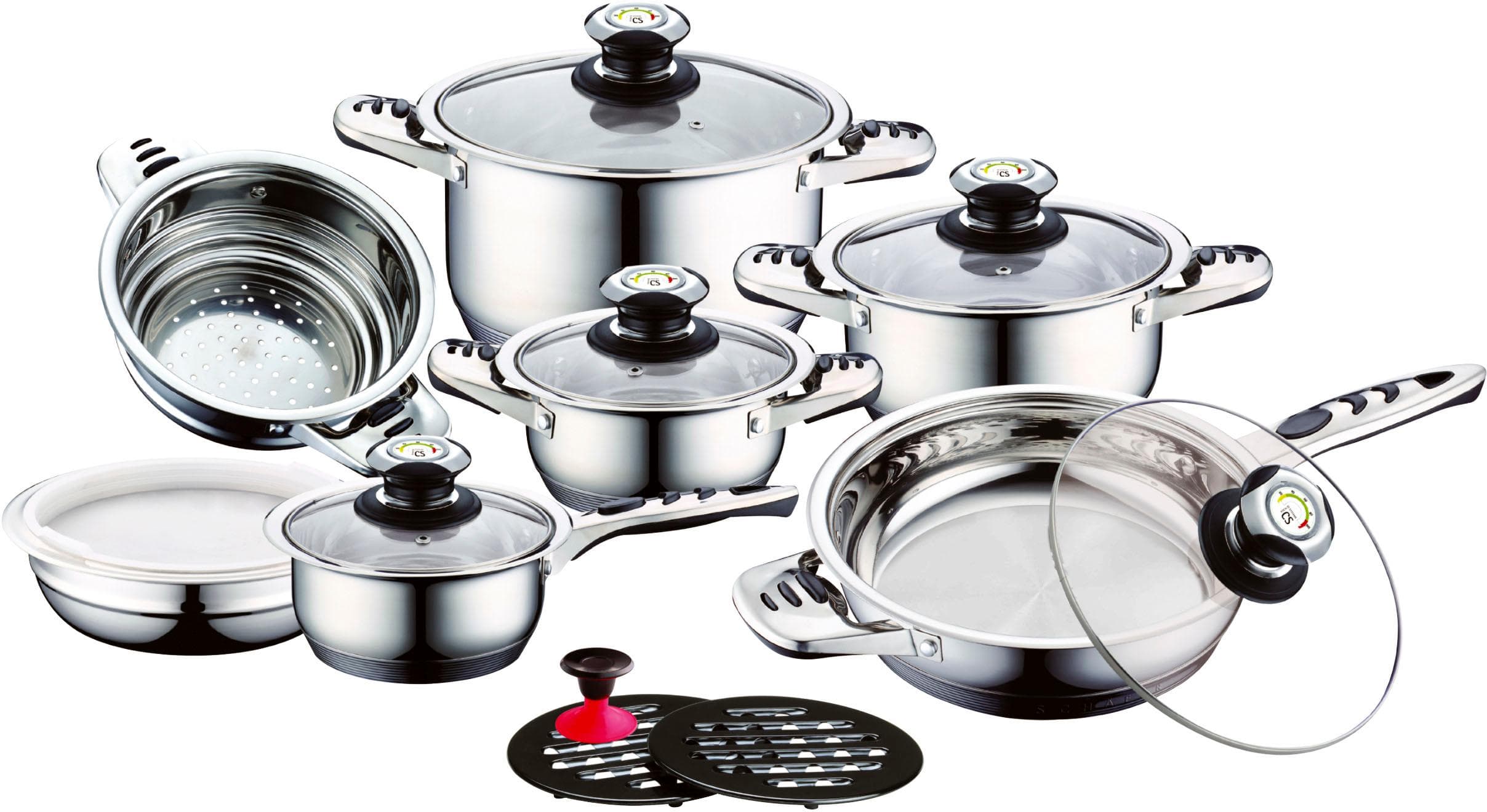 Topf-Set CS KOCH-SYSTEME Aurich Silber 16-teilig Induktion