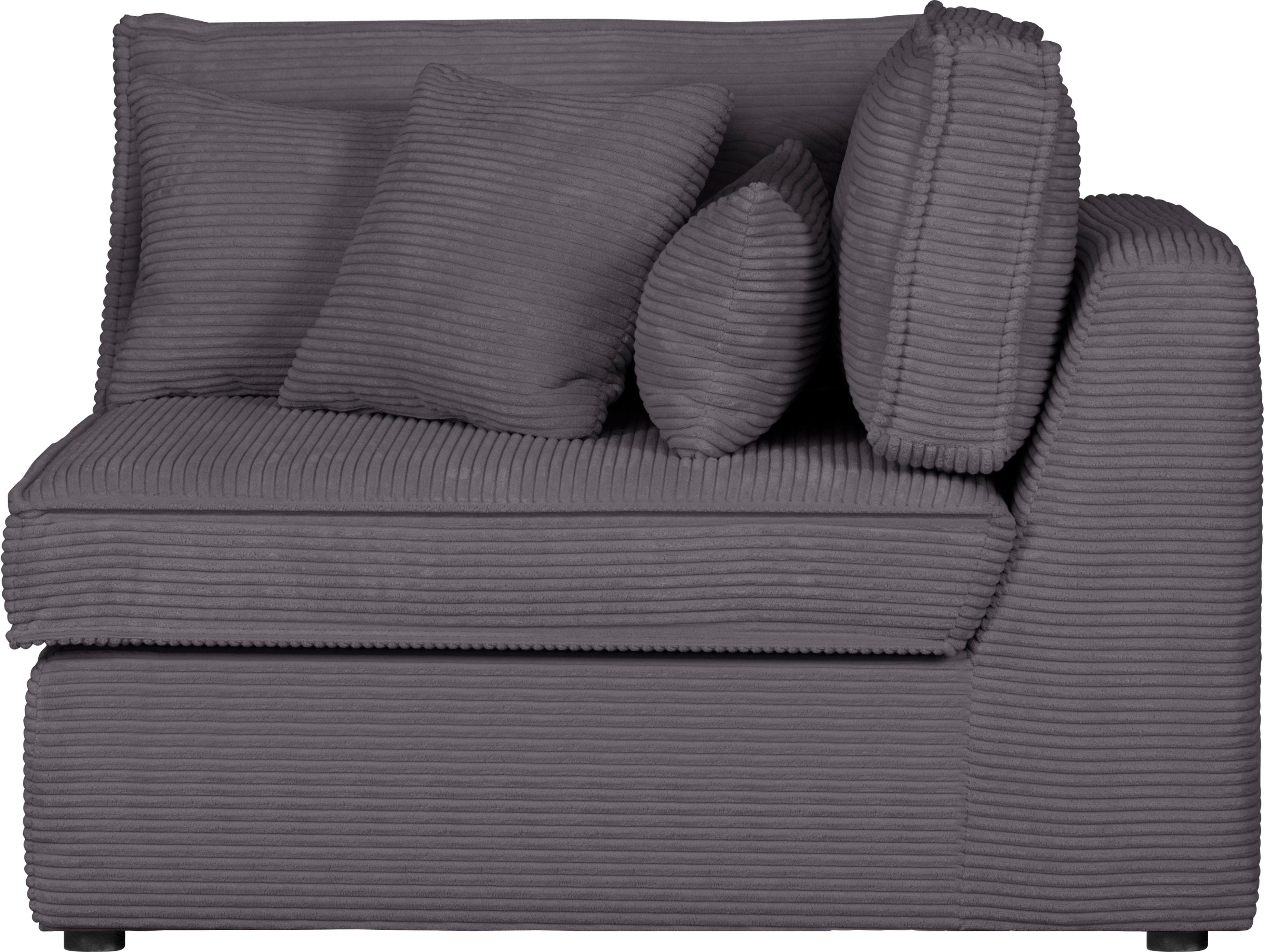 Eckelement Sofa mit festem Sitzkomfort - optional in Breitcord