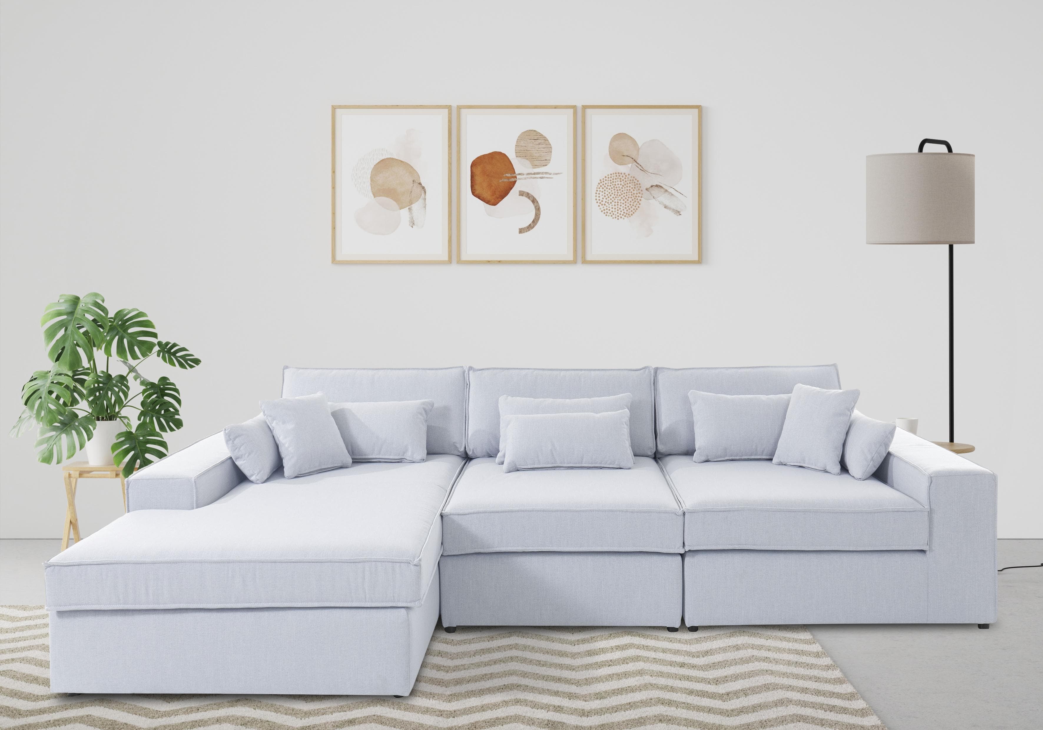 OTTO HOME Ecksofa Enid L-Form Beige 360cm