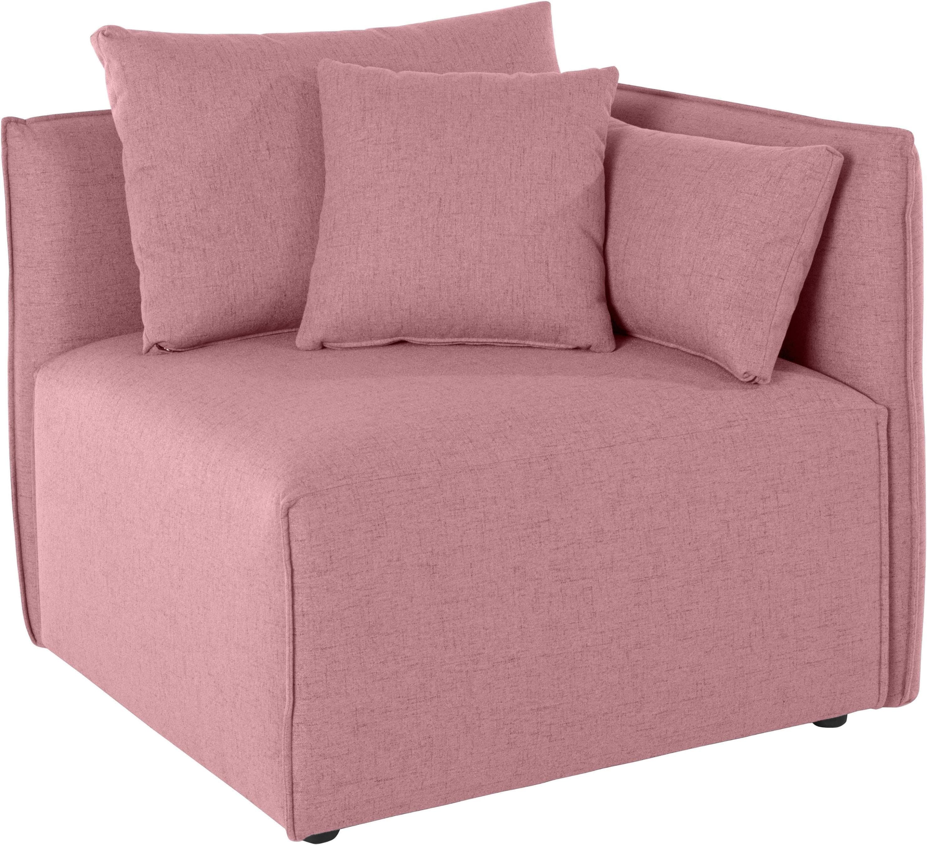 OTTO HOME Nöre Sofa-Eckelement Rosé Modular