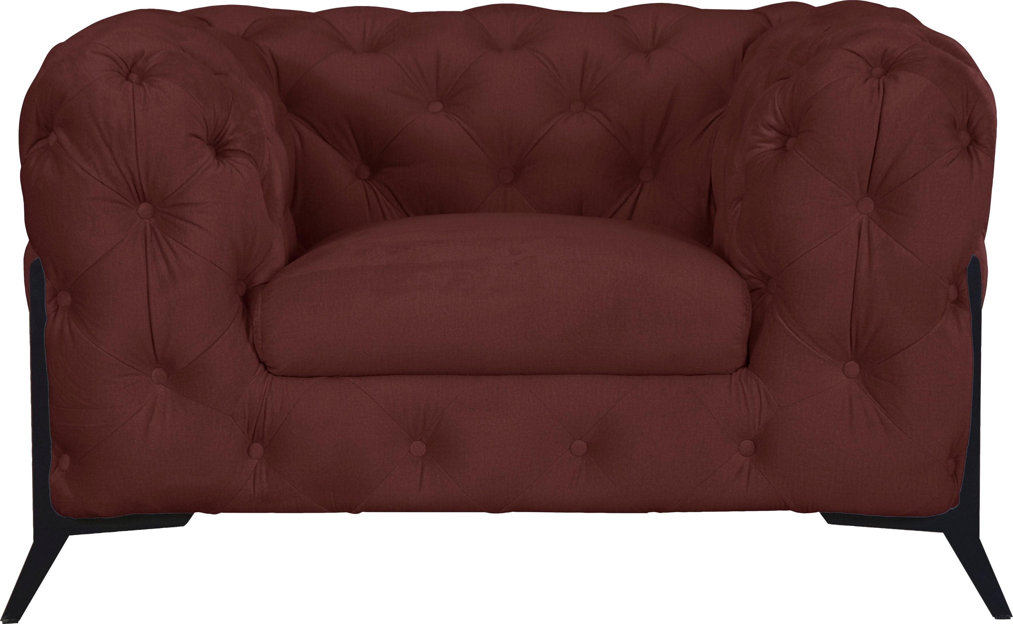 Home Affaire Amaury Sessel Chesterfield Rosa Samtoptik