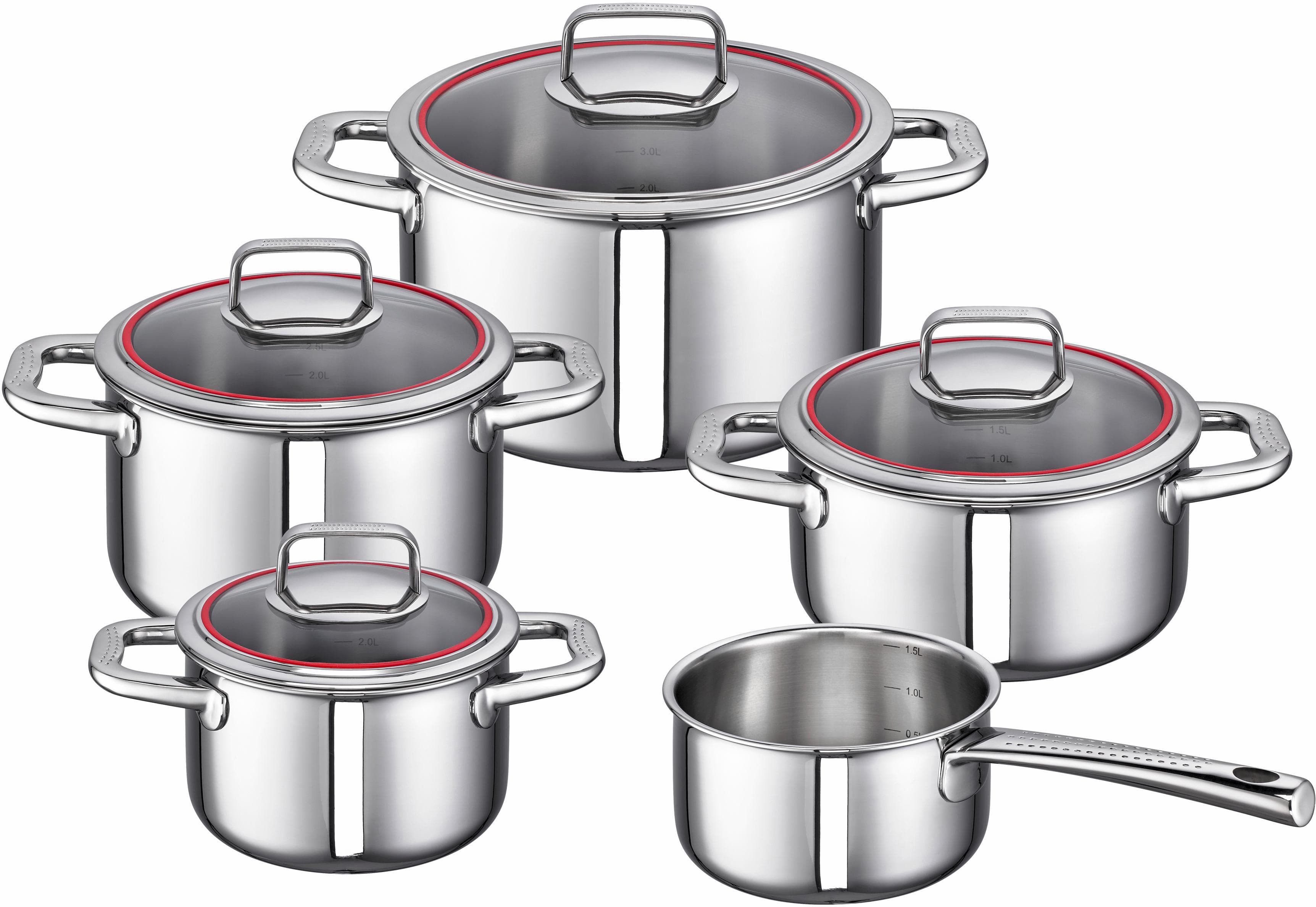 Schulte Ufer Valentina Topf-Set 9-teilig Silber Induktion