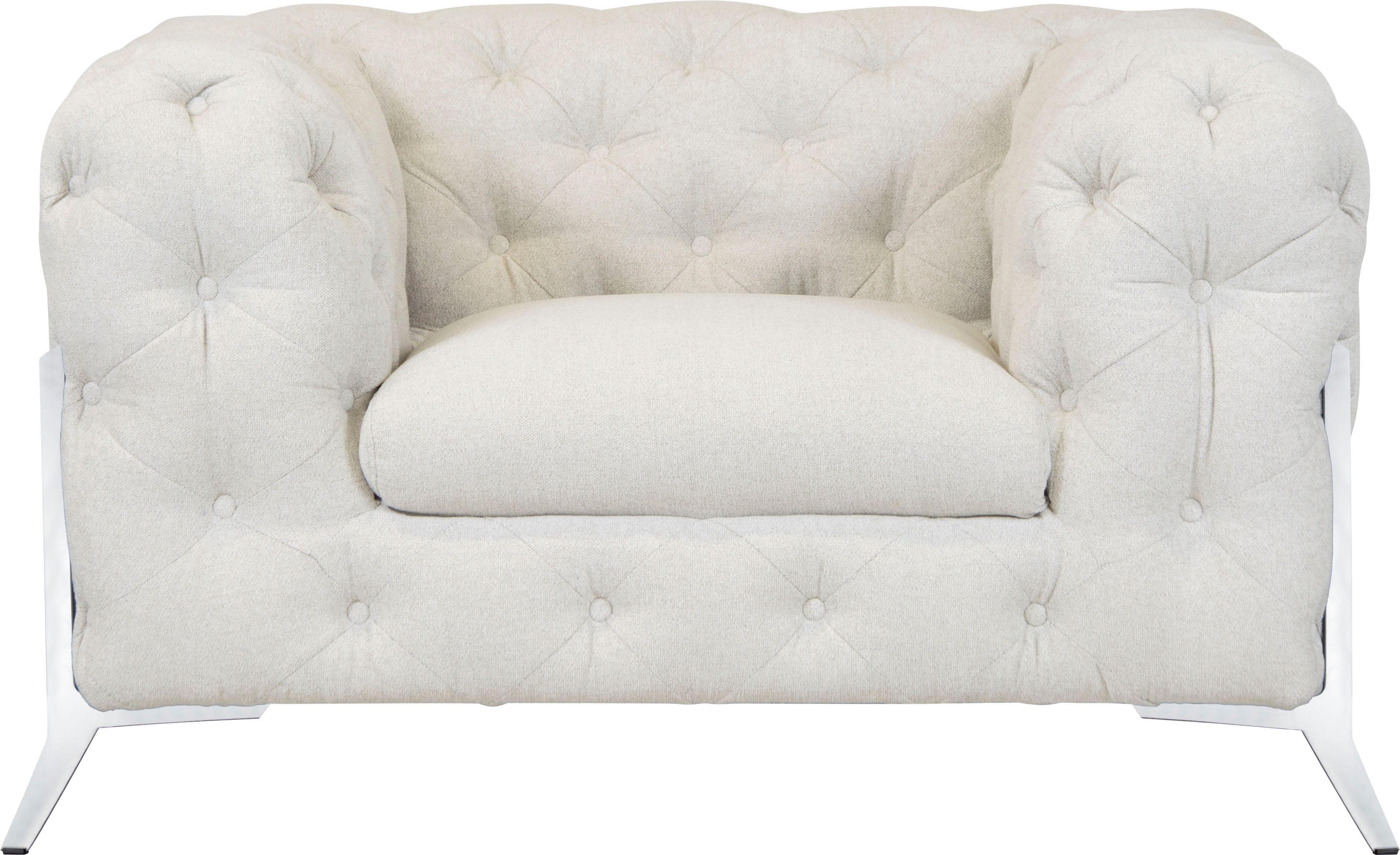 Home Affaire Amaury Sessel Chesterfield Optik Beige Polyester