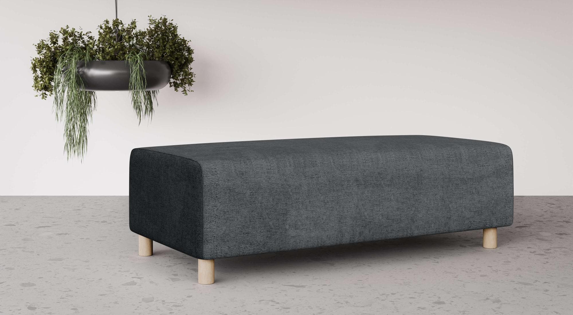 OTTO HOME Polsterhocker Suyala Anthrazit 100% Polyester