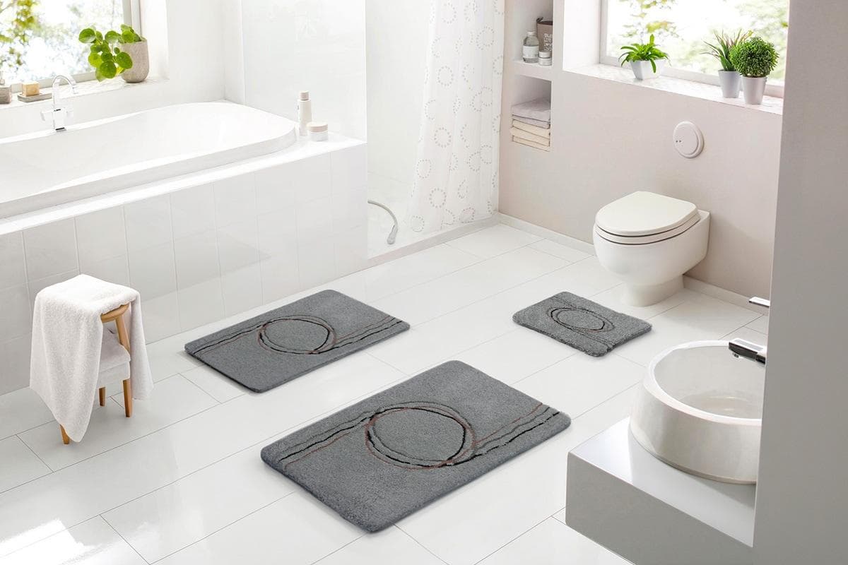 Batex Badematte Bolia Grau Polyacryl