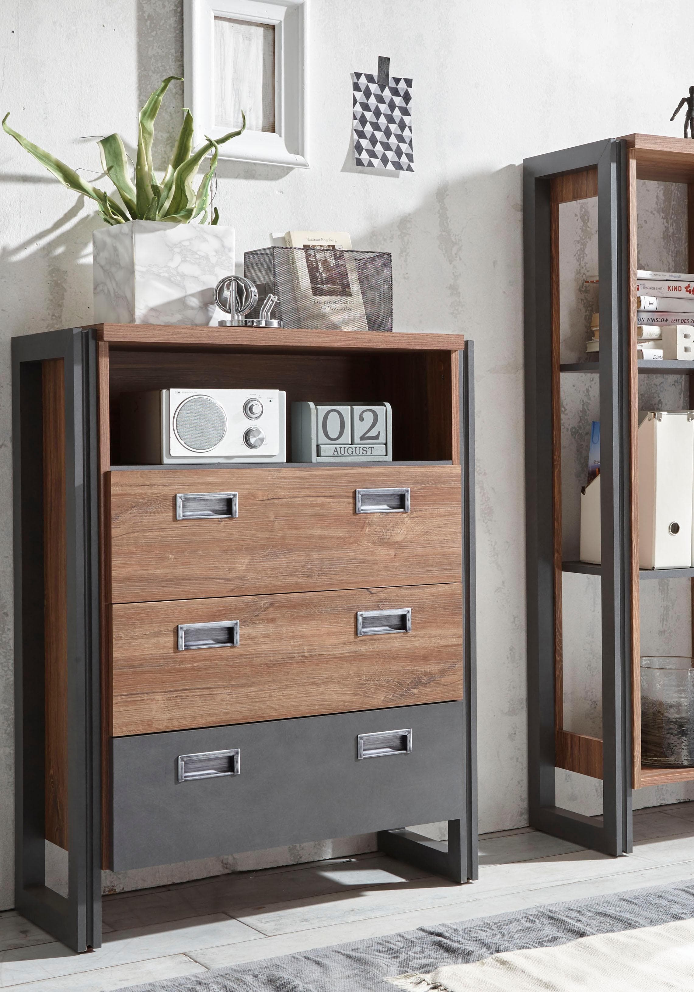 Sideboard Detroit Braun Schieferfarben