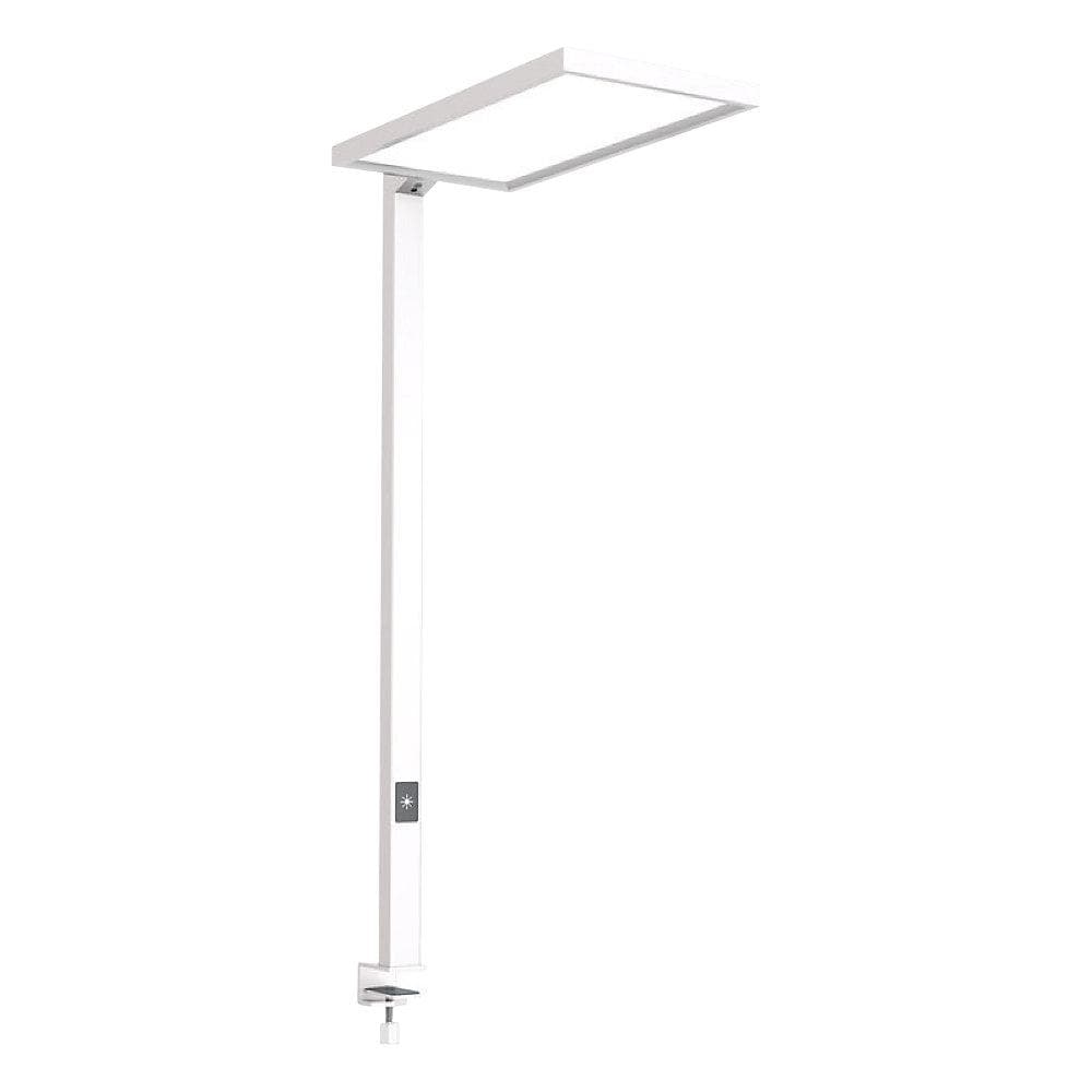 LED-Tischleuchte Luka mit Tischklemme, weiß, dimmbar, Aluminium