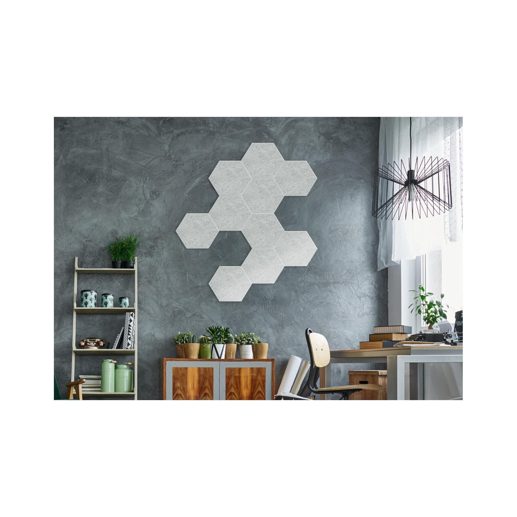 HOME DELUXE Akustikplatten Hexagon selbstklebend SILENT, Schallschutzplatten, Wanddekoration, Akustik Paneel