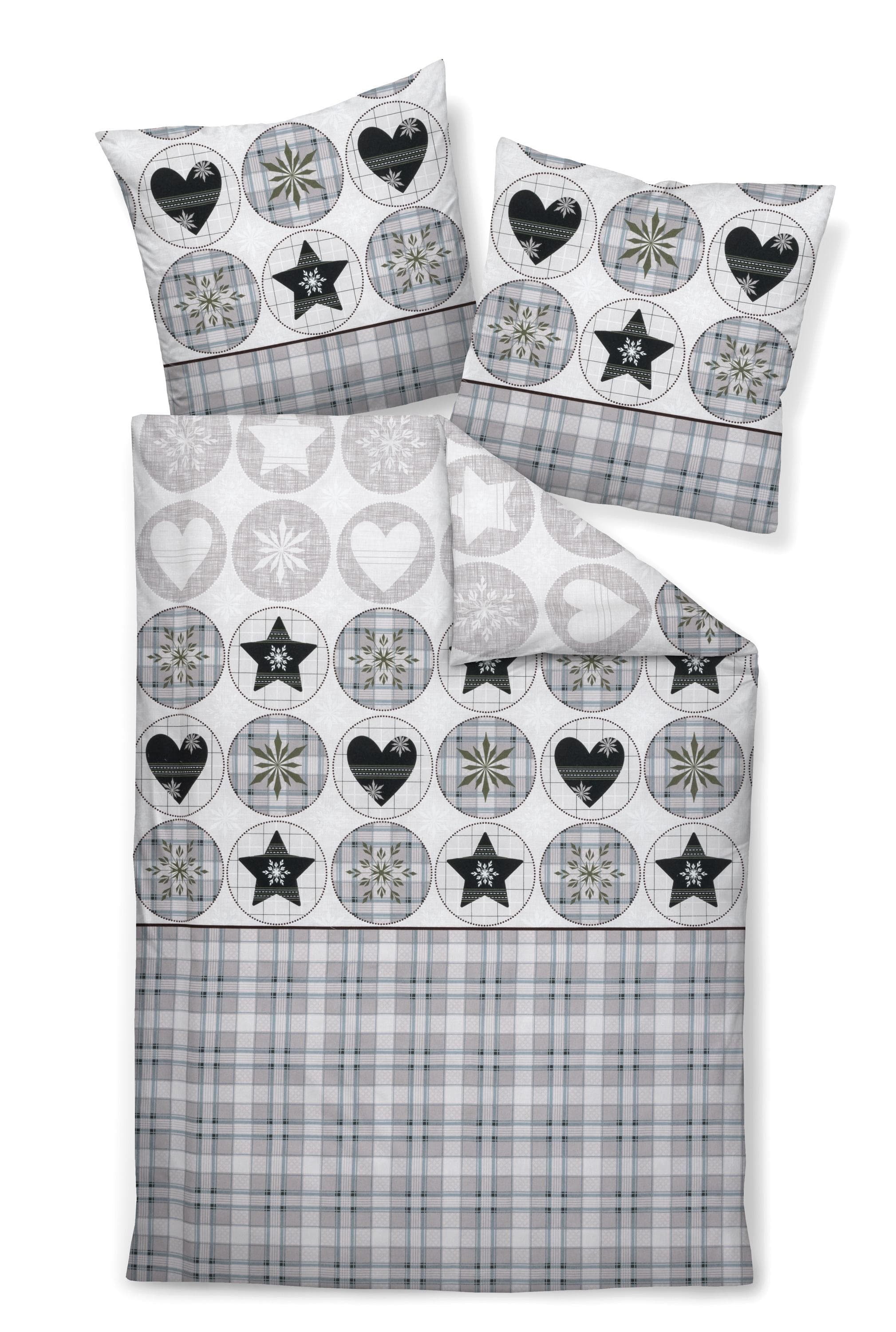 Janine Bettwäsche Feinbiber Baumwolle mit Reissverschluss