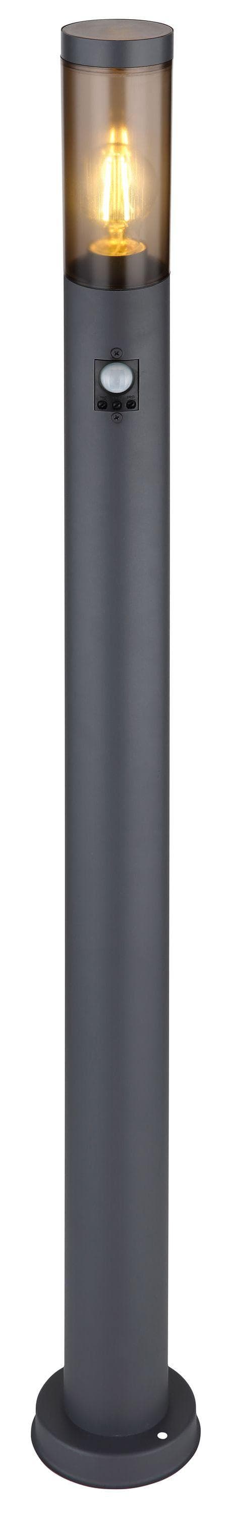 GLOBO LIGHTING Pollerleuchte Außenleuchte Anthrazit mit Bewegungsmelder