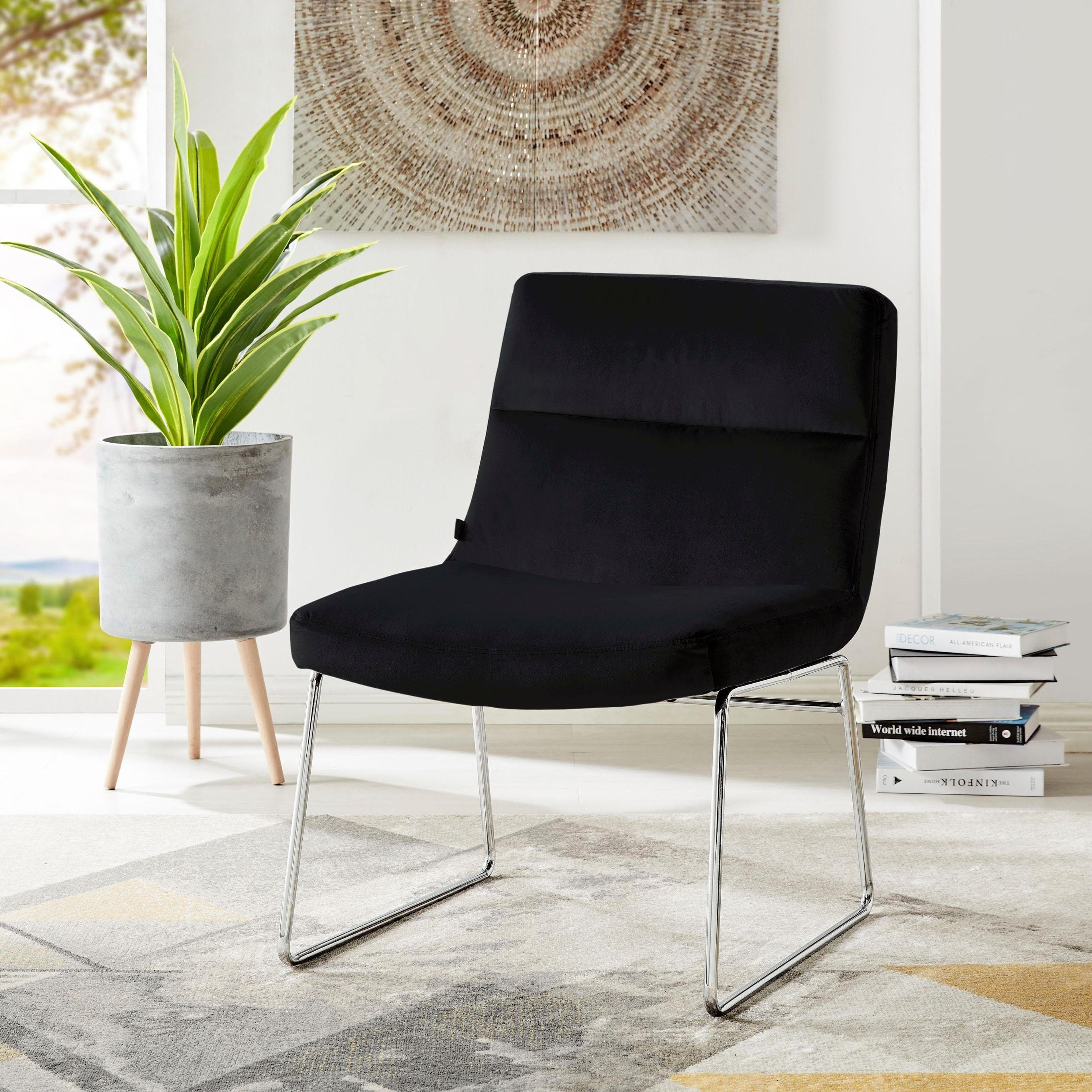 Home Affaire Loungesessel Gil Samtvelours Schwarz