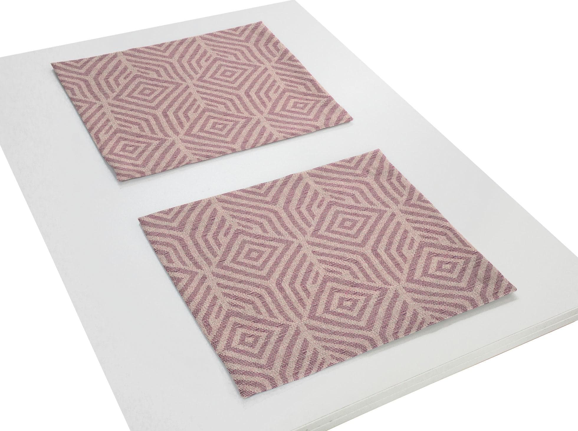 ADAM Platzset Easy Diamond 2er-Set Aubergine Baumwolle
