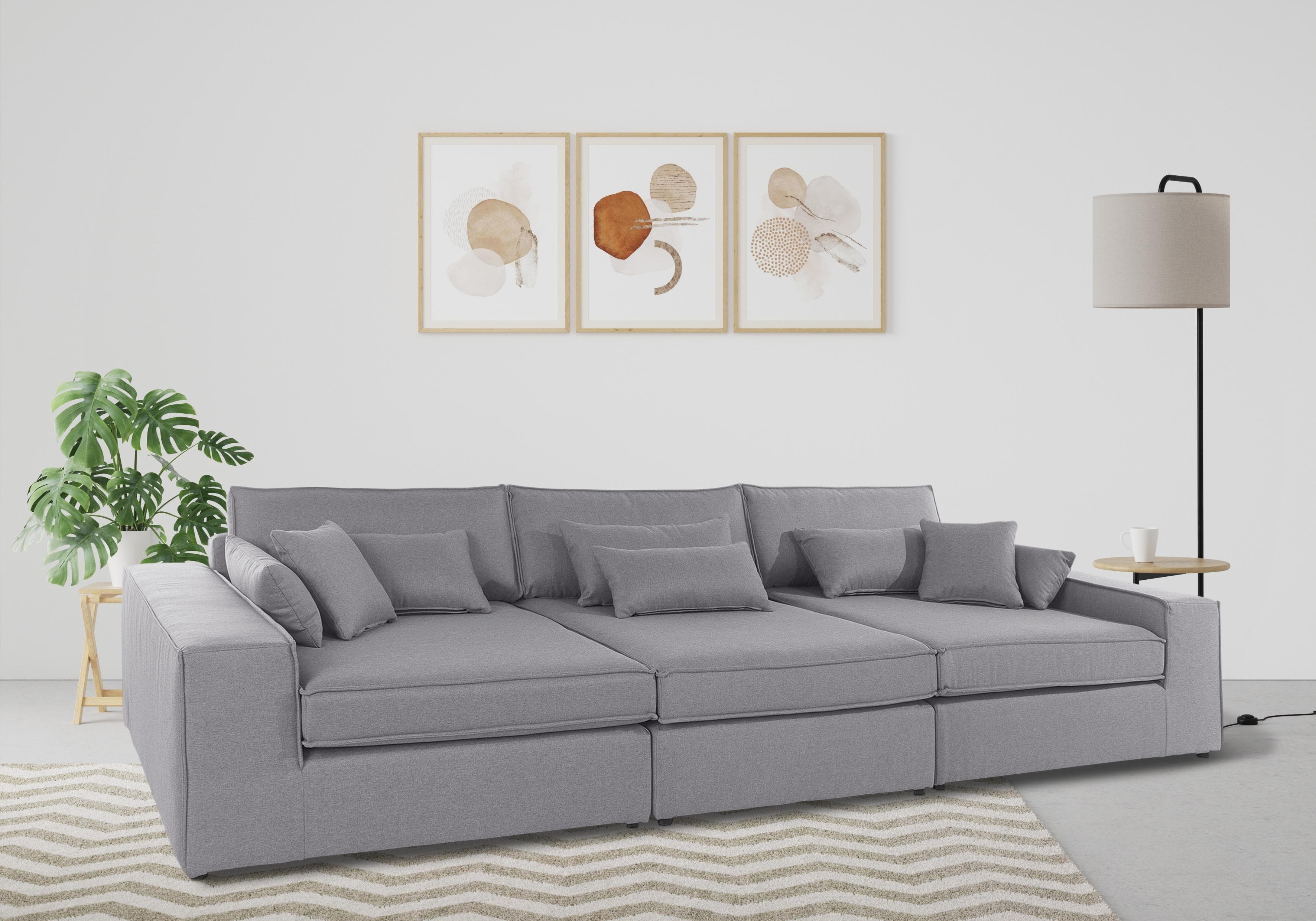OTTO HOME Enid 3-Sitzer Sofa hellgrau modul