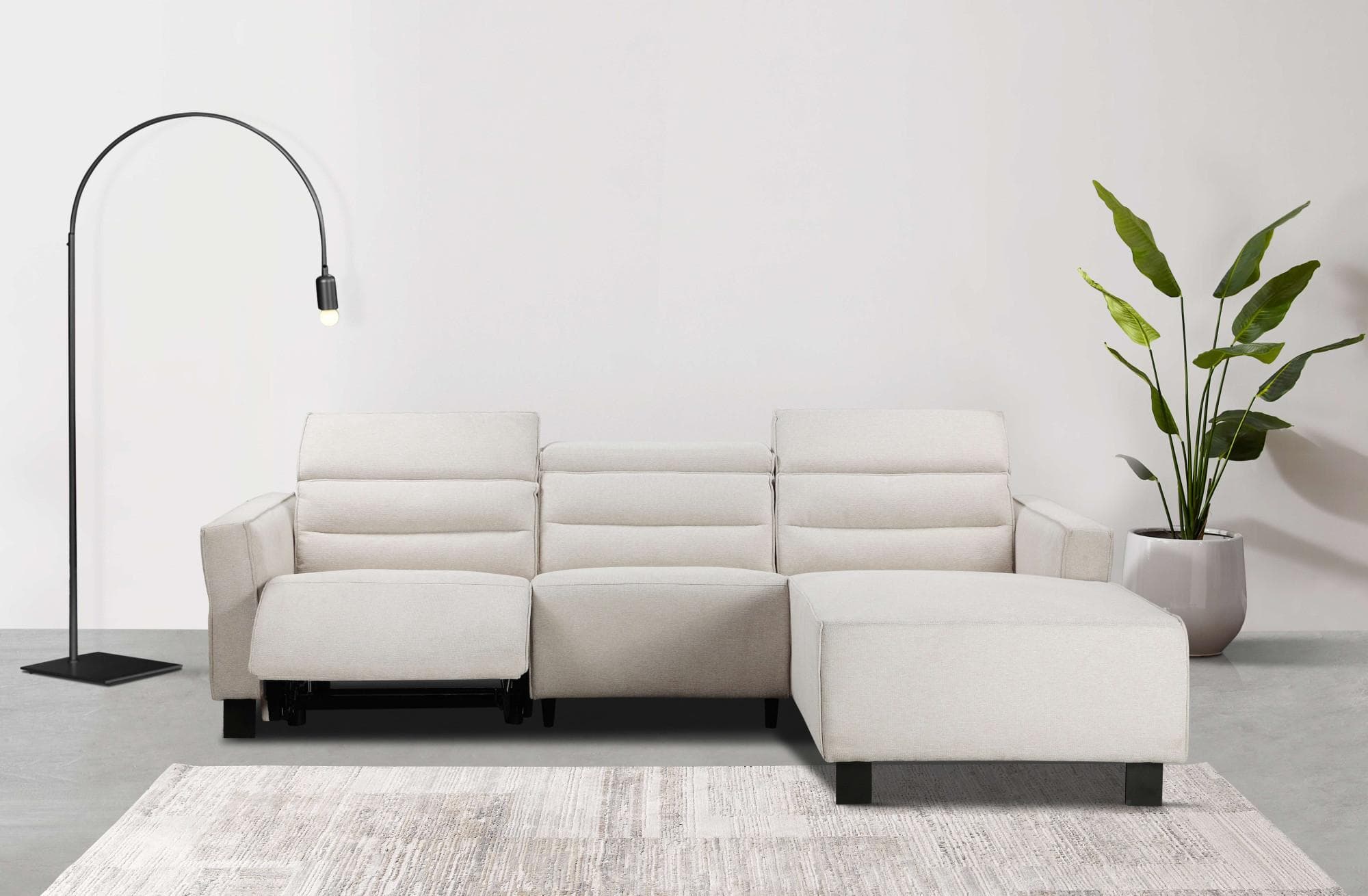 Places of Style Carpari Ecksofa L-Form mit Relaxfunktion und USB