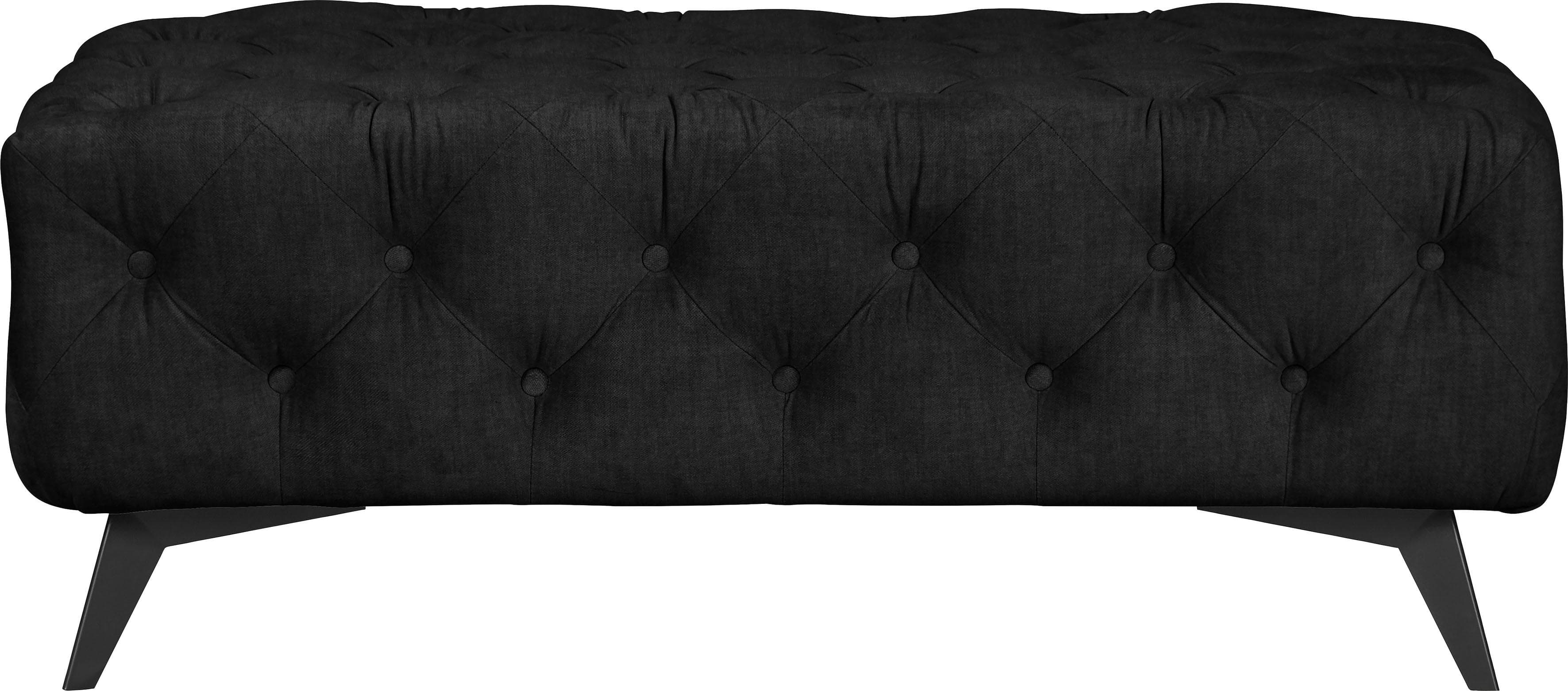 Home Affaire Polsterhocker Glynis Grau Samtoptik Chesterfield Optik