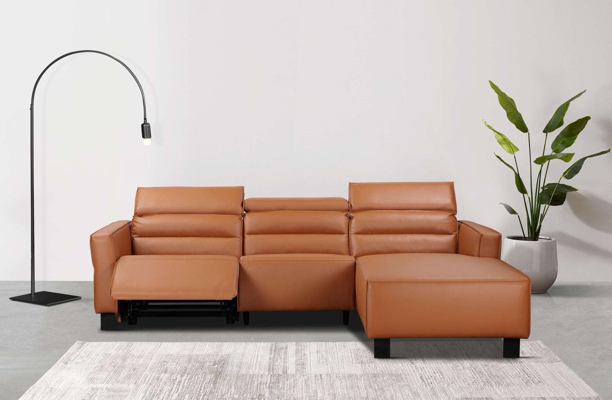 HOME AFFAIRE Ecksofa Carpari L-Form Relax Cognac