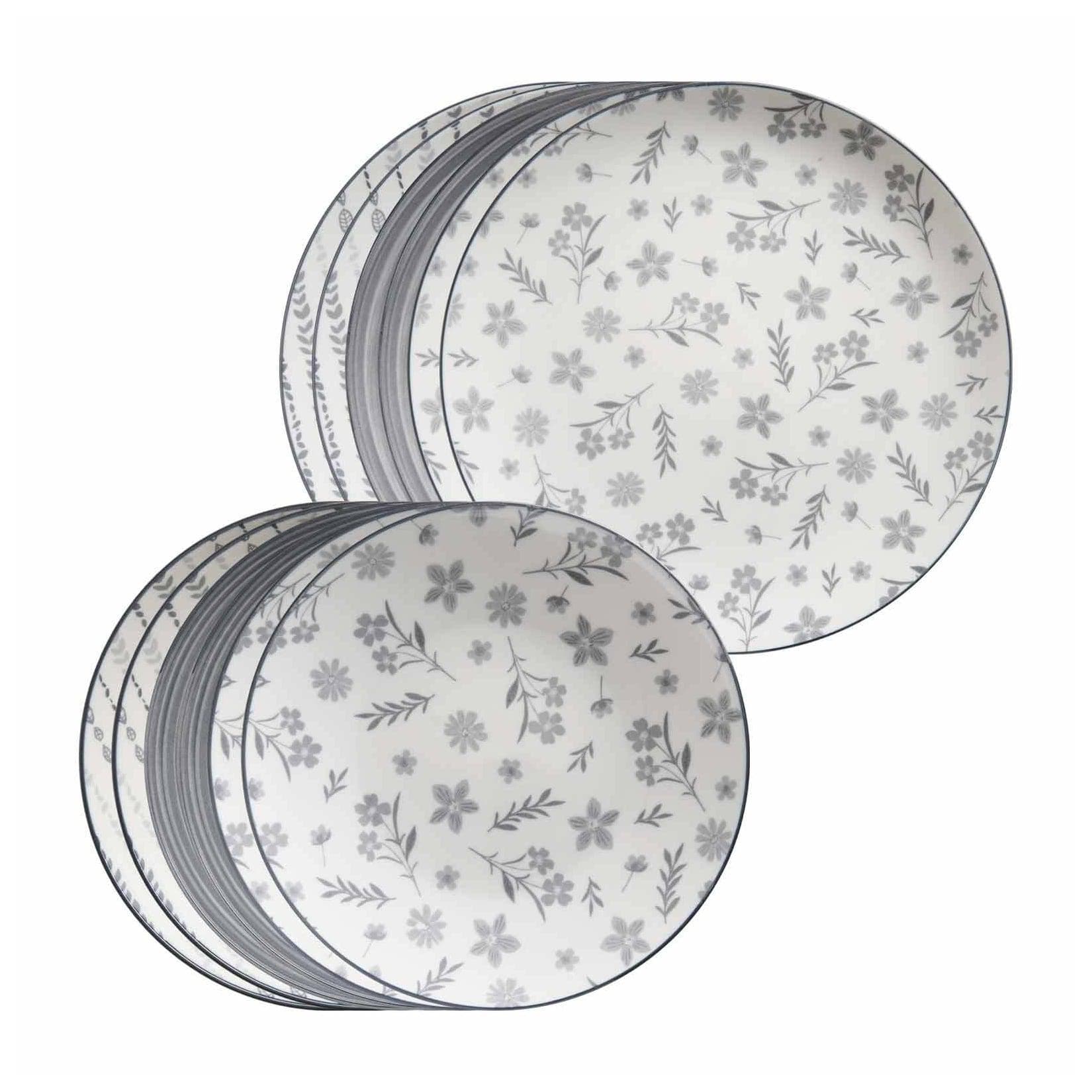 Ritzenhoff & Breker Tafelservice Sendai Mix 12er Set Grau Modern