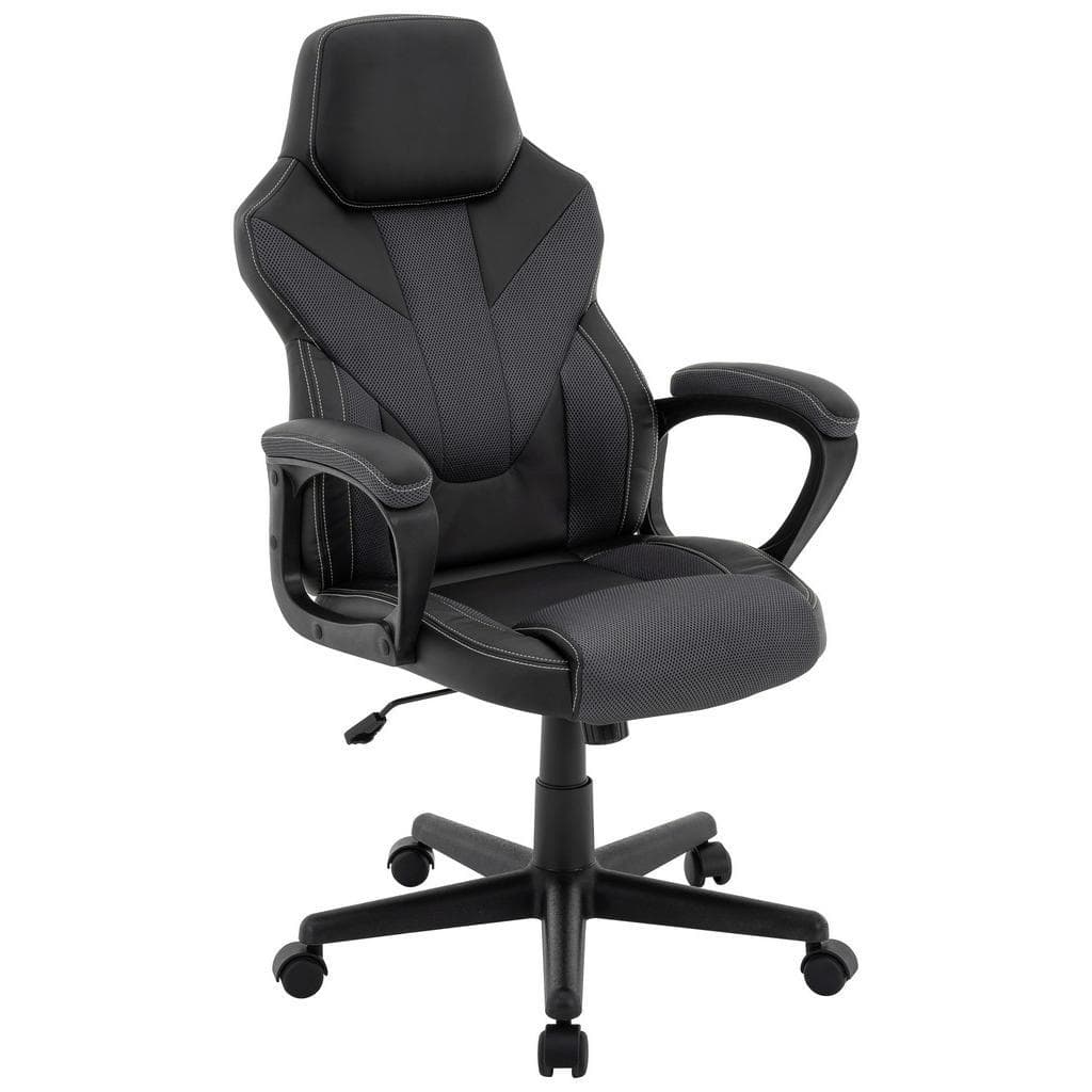 Xora Gamingstuhl Grau Schwarz Kunststoff Textil