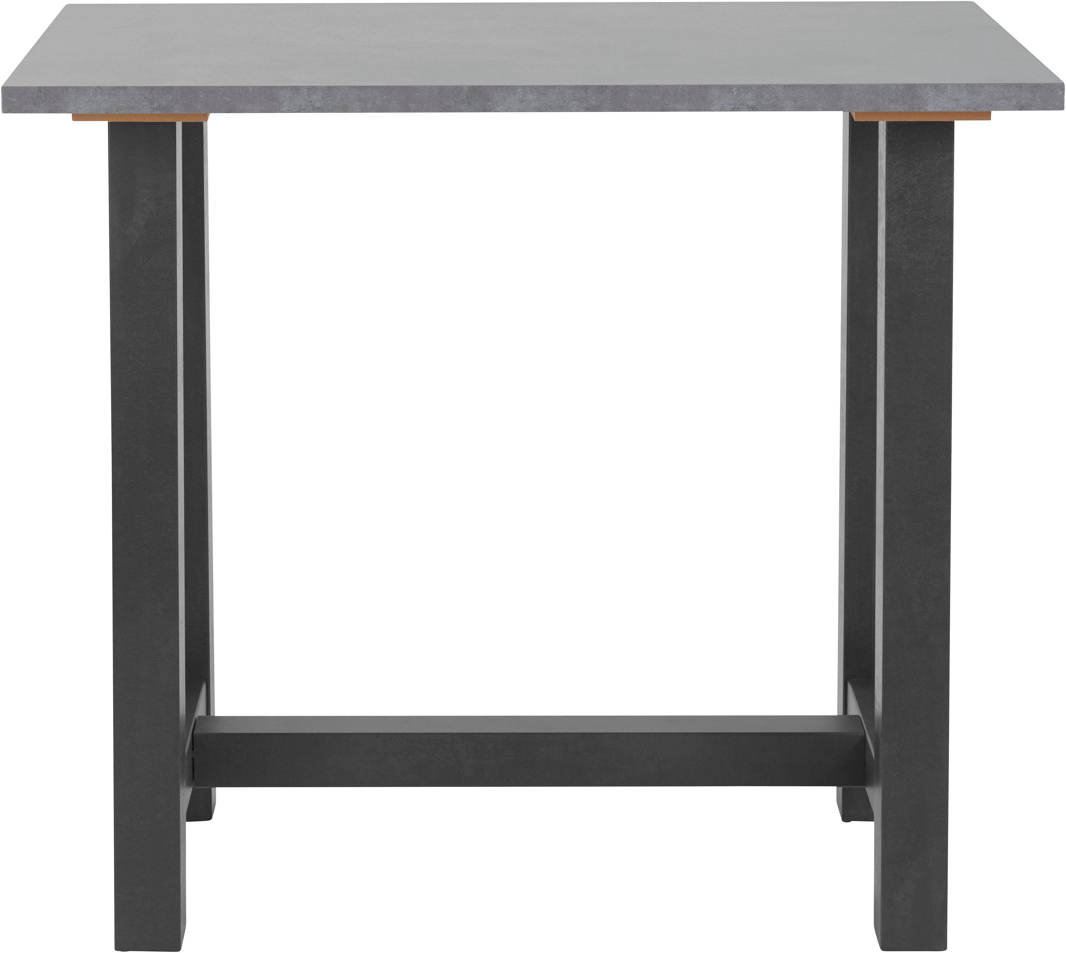 MÄUSBACHER Bartisch Schwarz U-Form Gestell