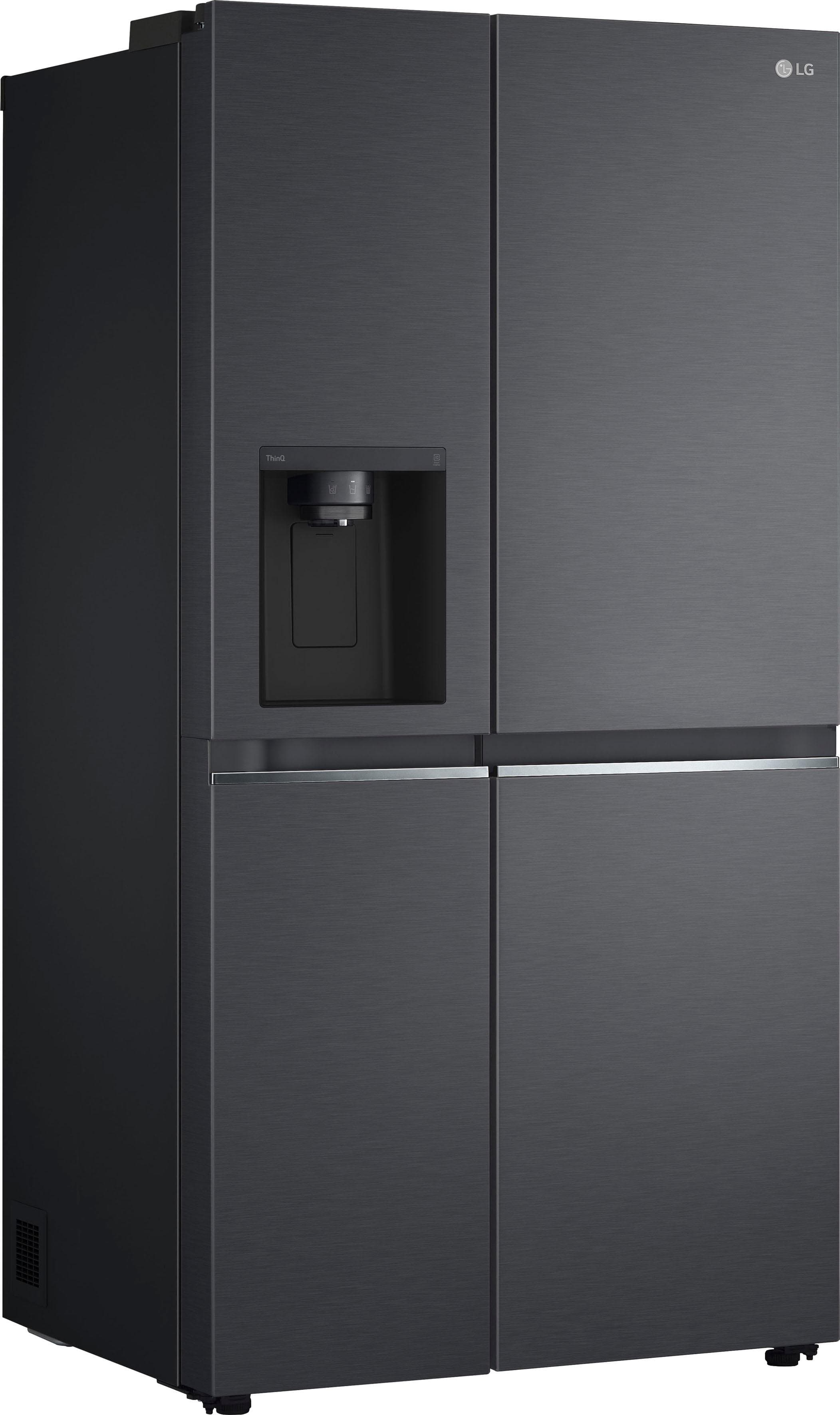 LG Side-by-Side Kühlschrank Schwarz Anthrazit NoFrost