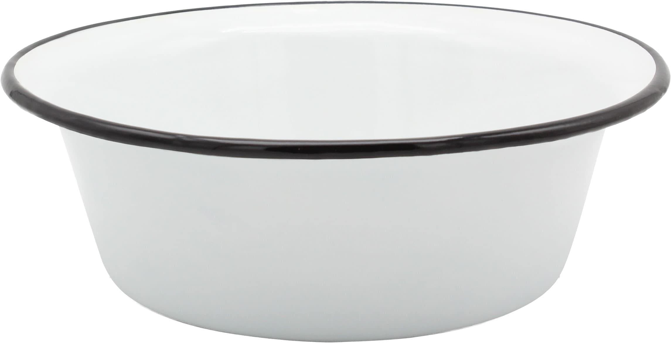 KRÜGER Emaille-Schüssel Weiß 20cm