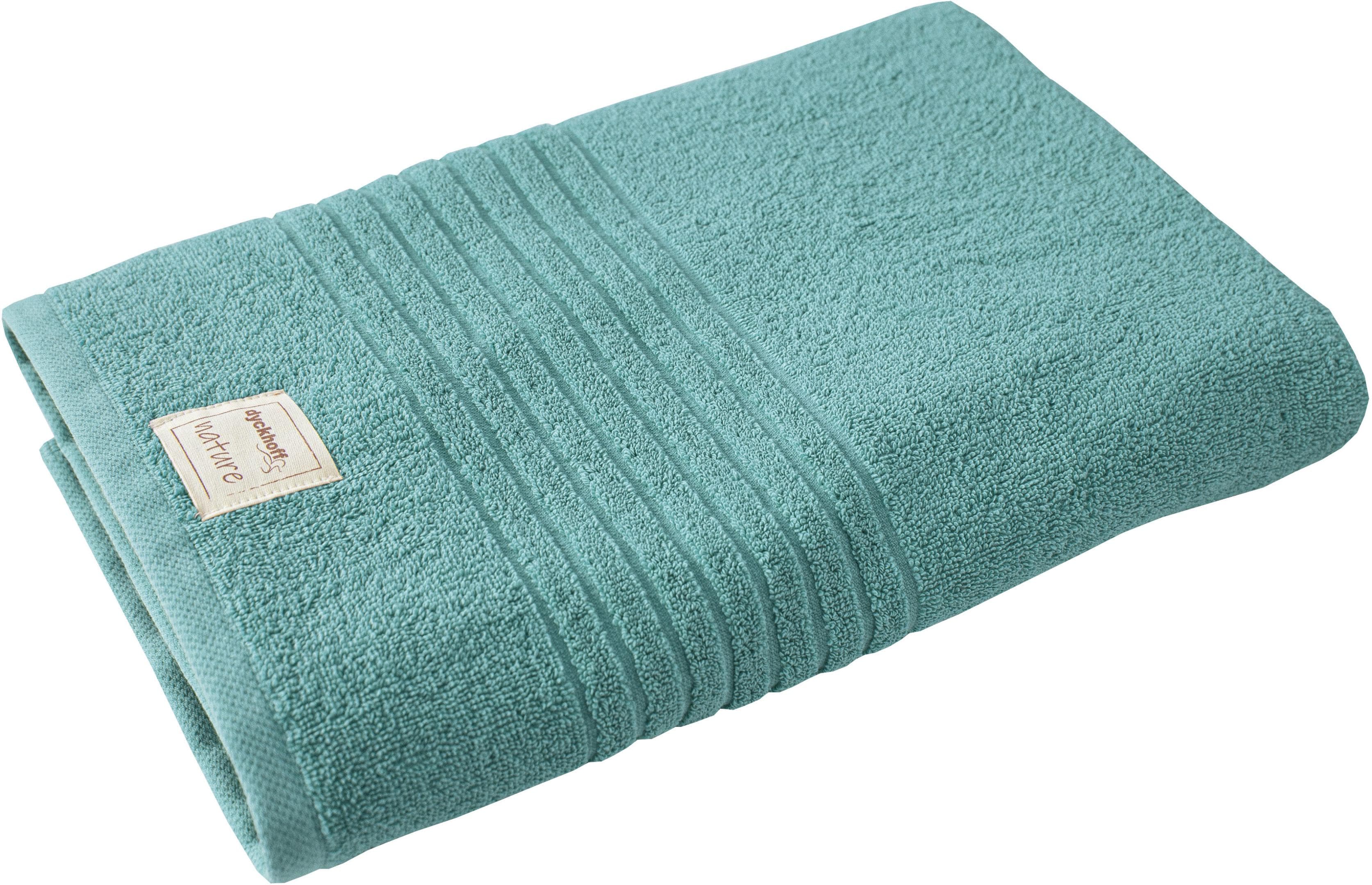 Dyckhoff NATURE Duschtuch Oceanblau: Bio-Baumwolle, Waschbar & Trocknergeeignet