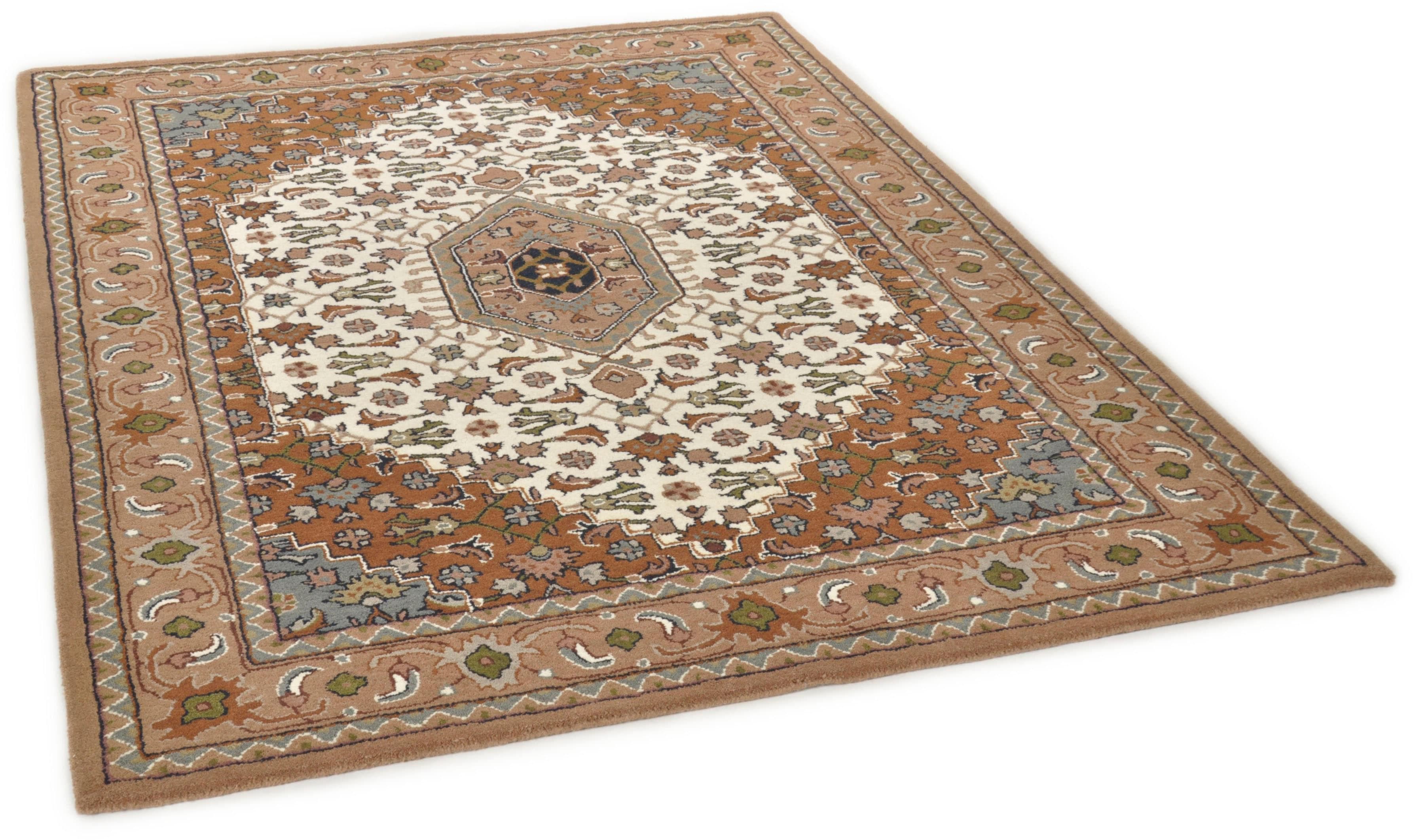 THEKO Wollteppich Royal Orient Bidjar 9 Beige Handgetuftet
