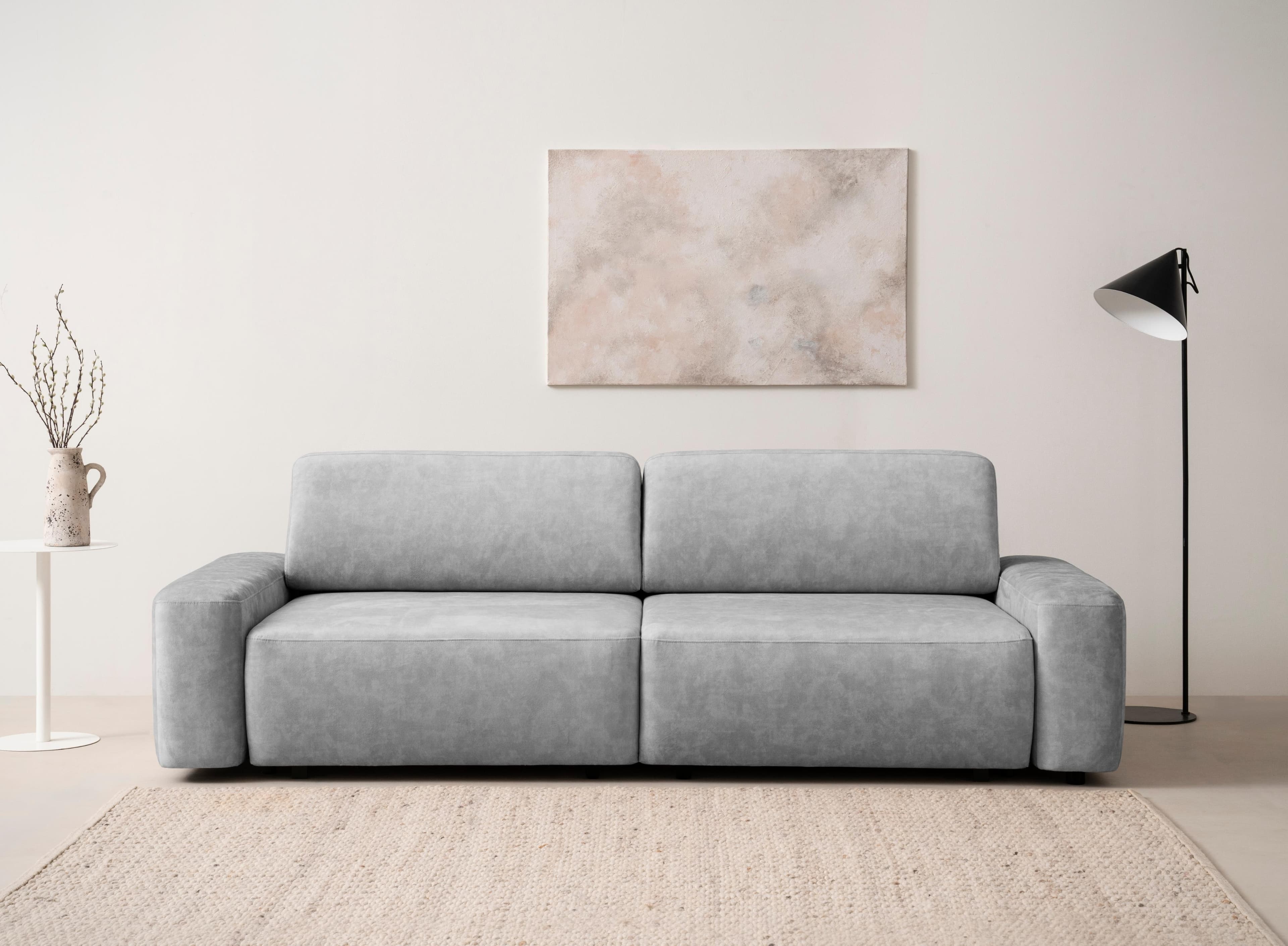 Inosign 3-Sitzer Torge Cord Samtvelours Sofa Schlafsofa