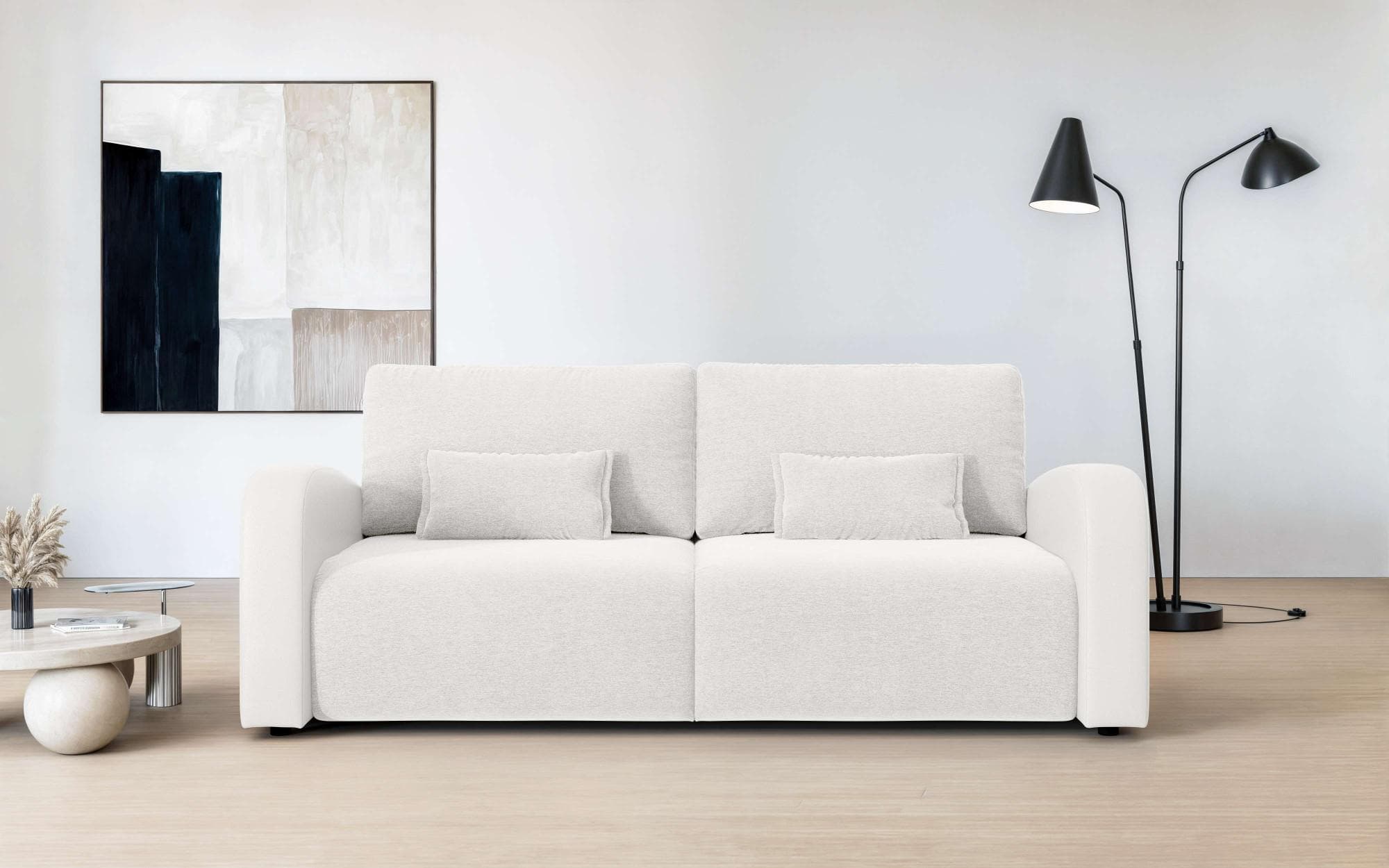OTTO HOME JIGGS 3-Sitzer Schlafsofa mit Bettkasten Beige