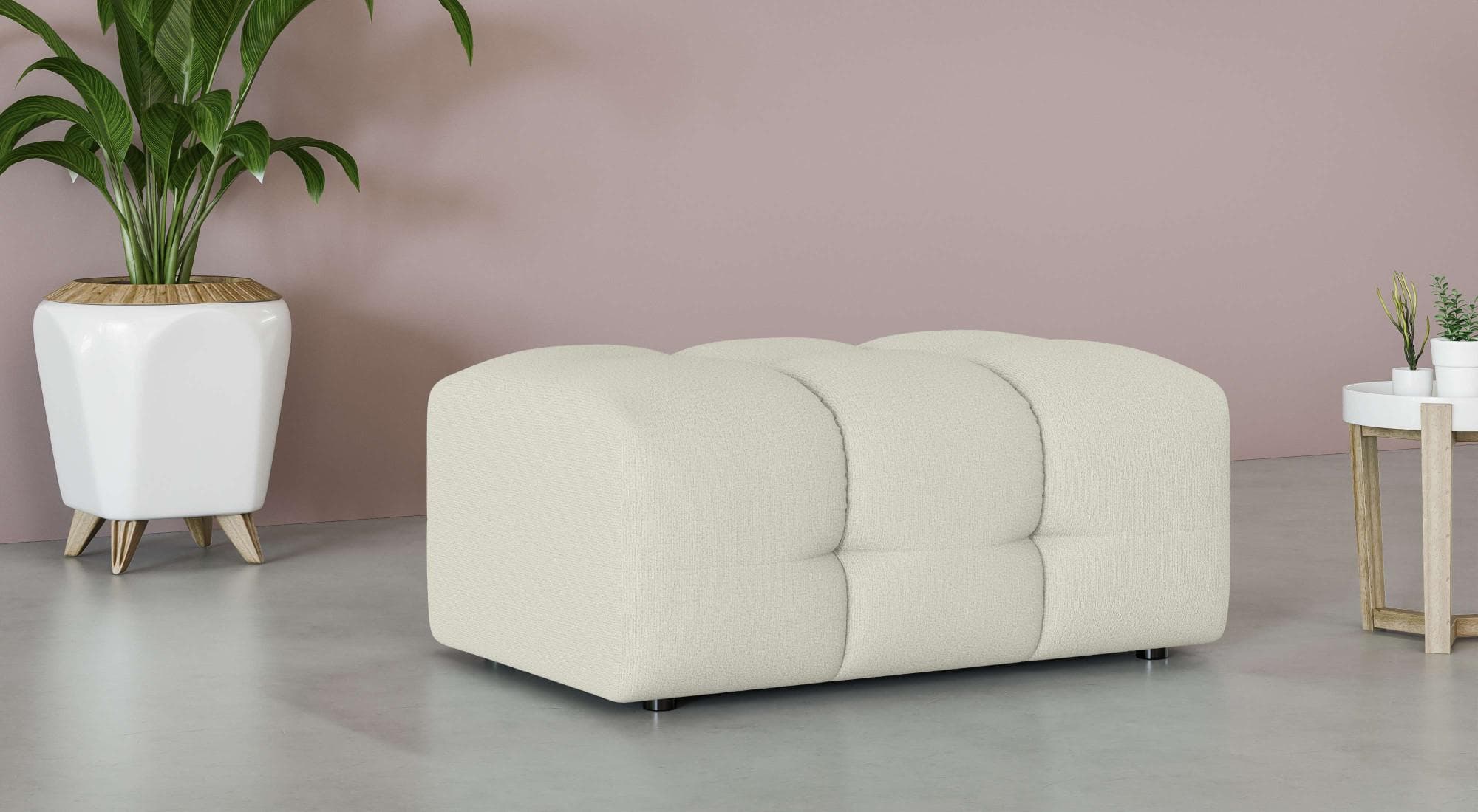 OTTO HOME Polsterhocker Manilla Beige Polyester