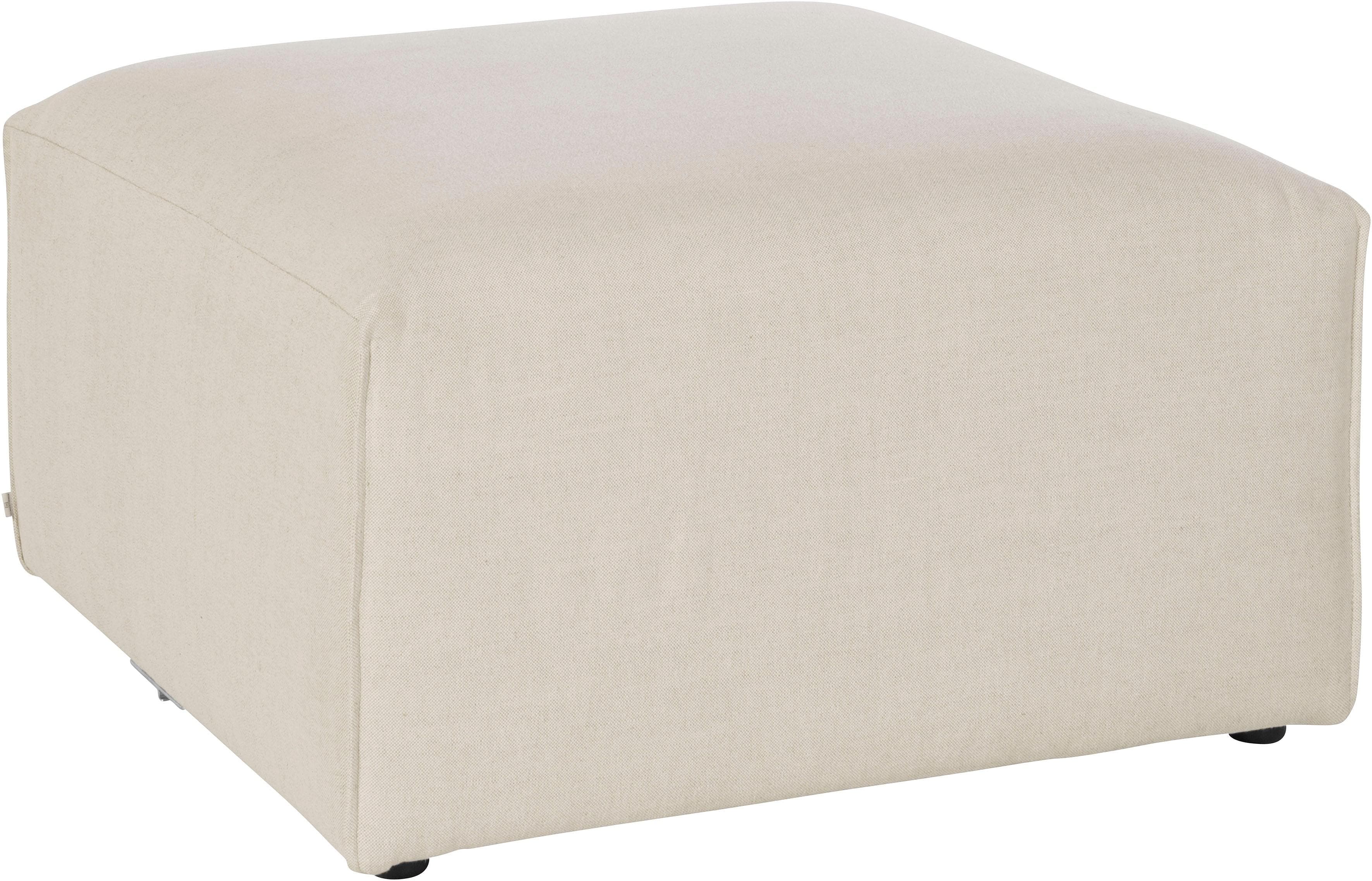 OTTO HOME Polsterhocker Nöre Beige Samtoptik