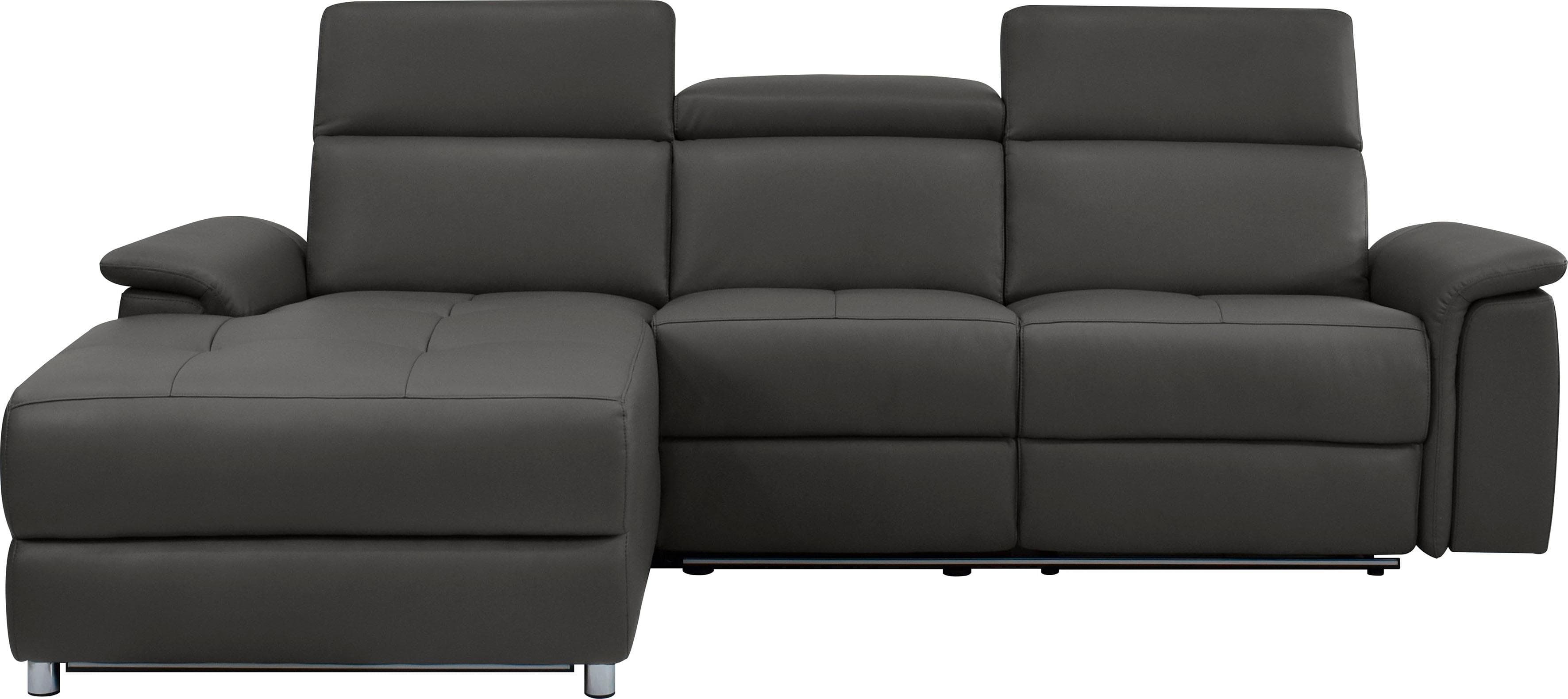 HOME AFFAIRE Ecksofa Pareli L-Form Braun Relax LED