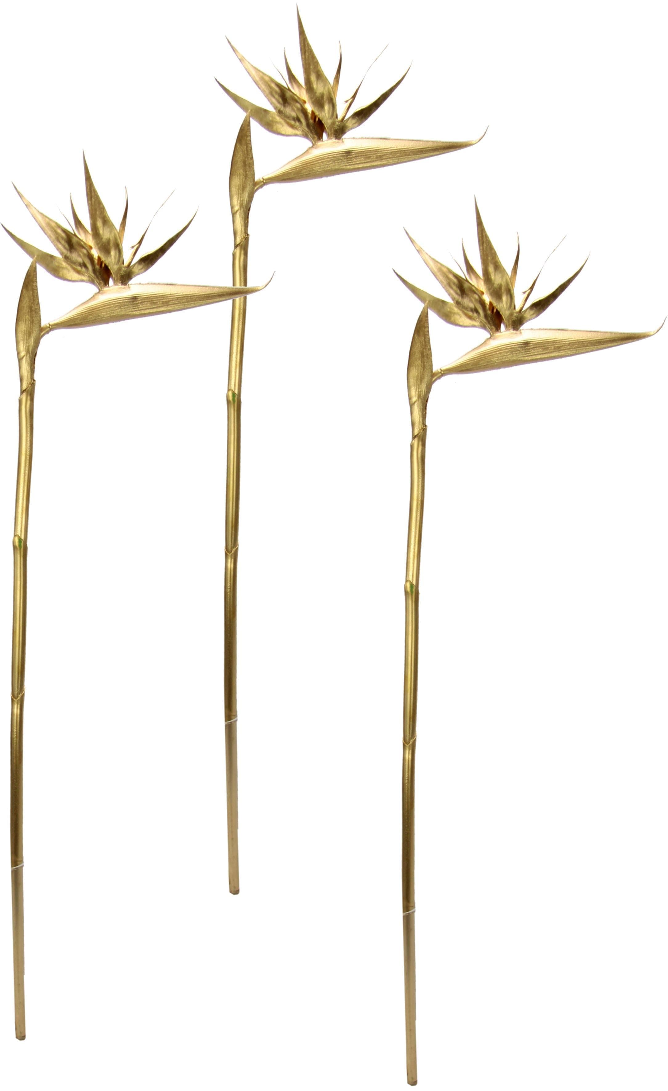 Exotische Kunstblume in Gold und Grün