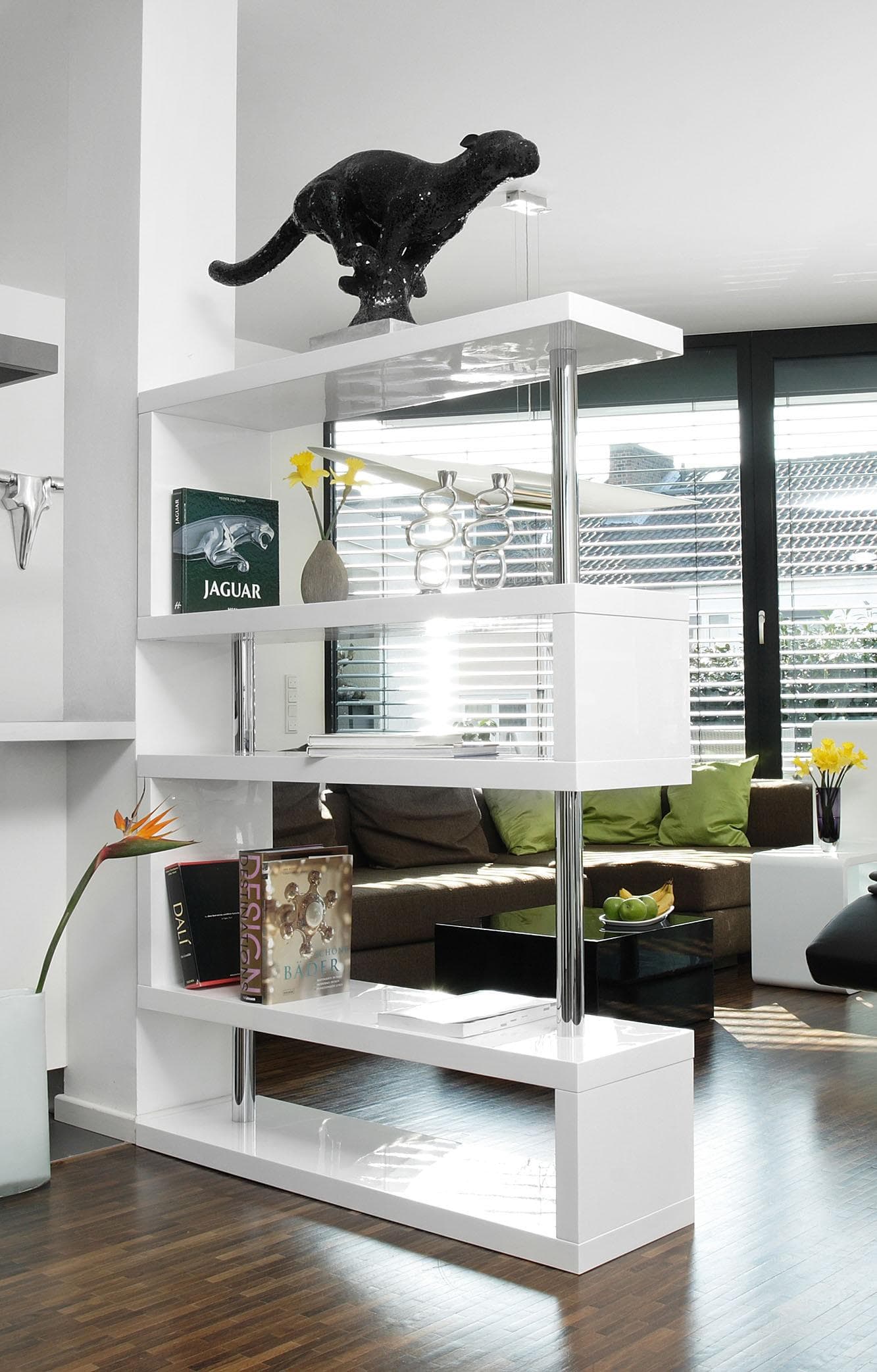 Raumteilerregal SALESFEVER Levanto Weiß Hochglänzend