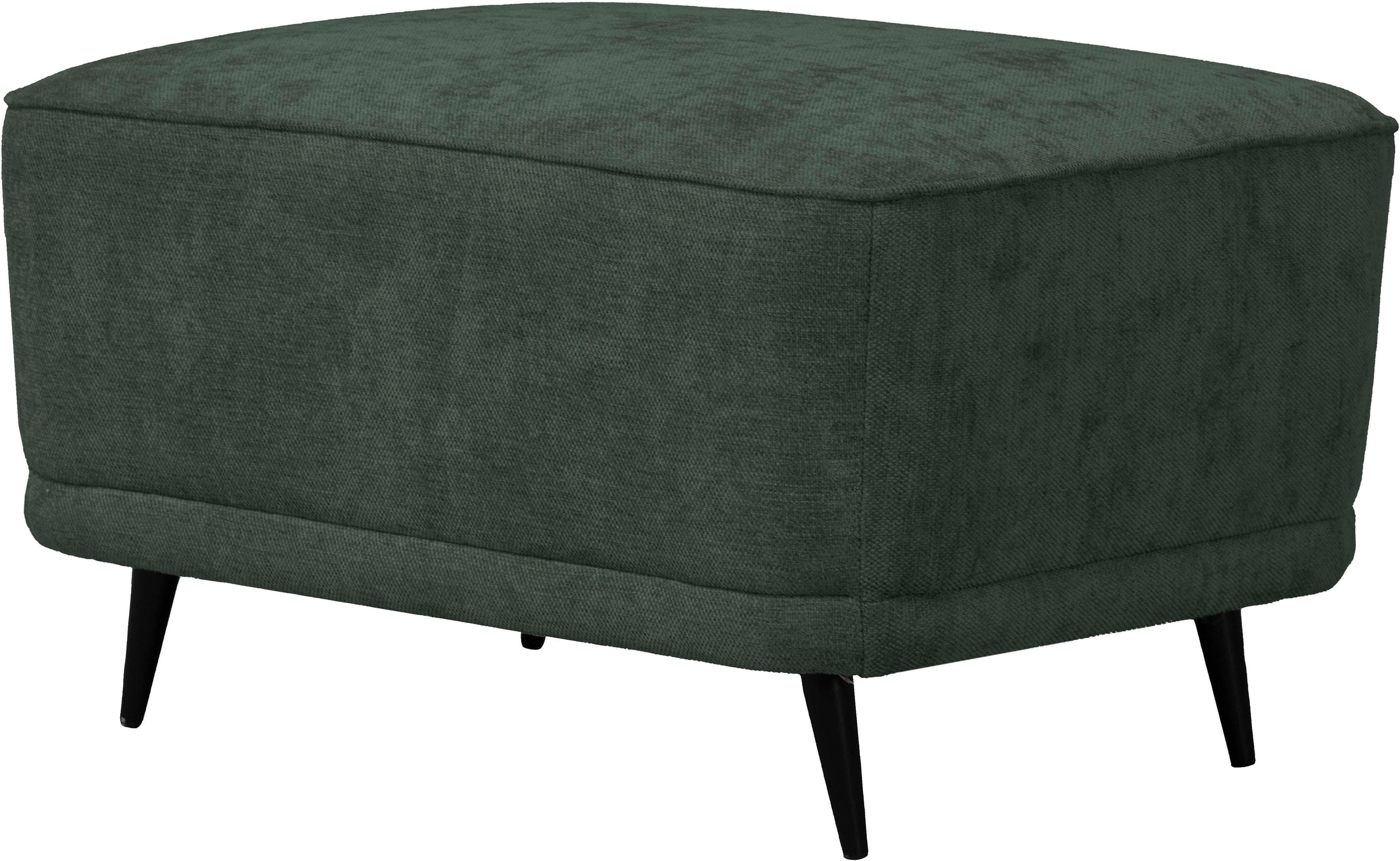 HOME AFFAIRE Polsterhocker Ashly Dunkelgrün Polyester