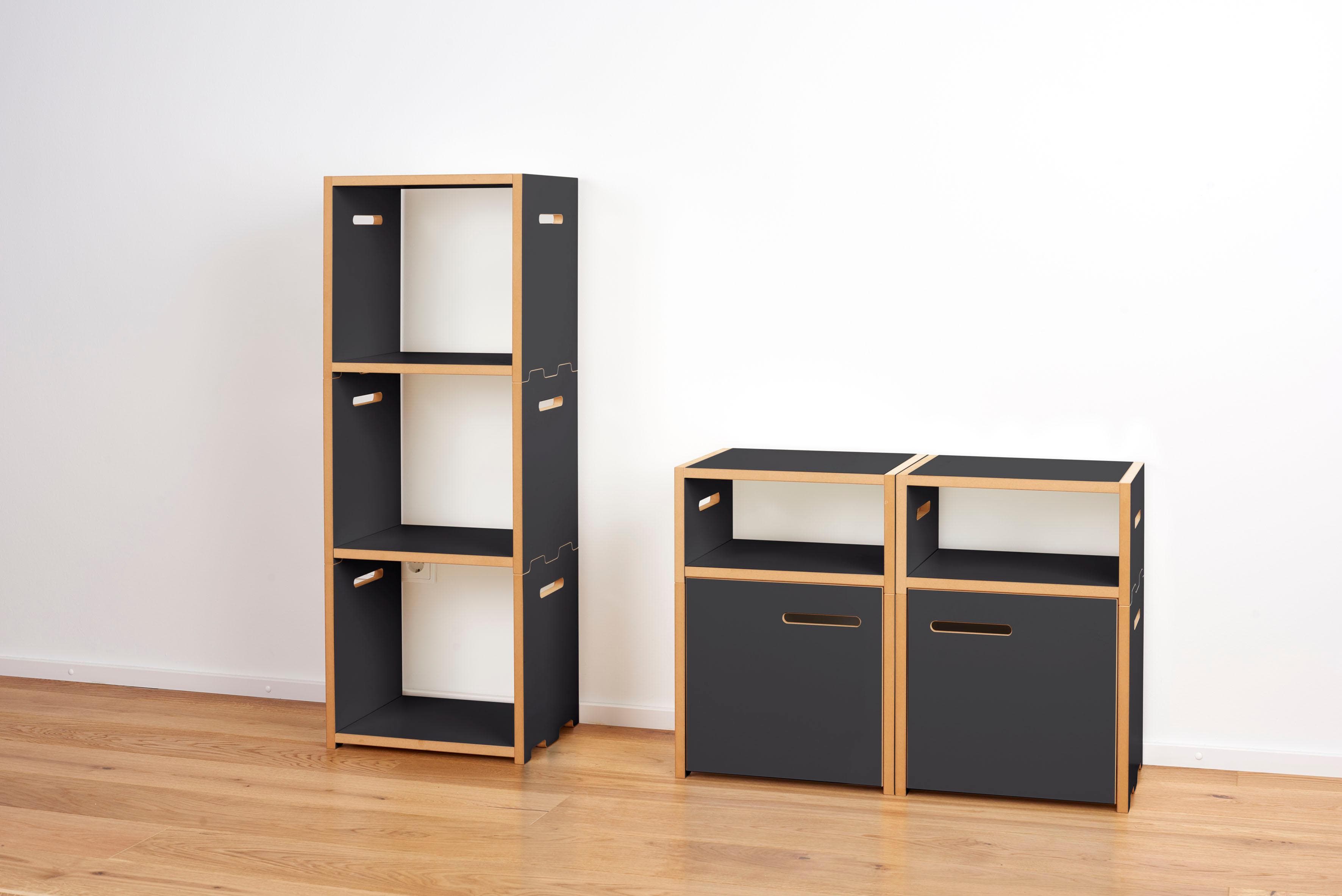 Tojo Mehrzweckregal Halbstark: Kombinierbares Regalsystem in Holzoptik