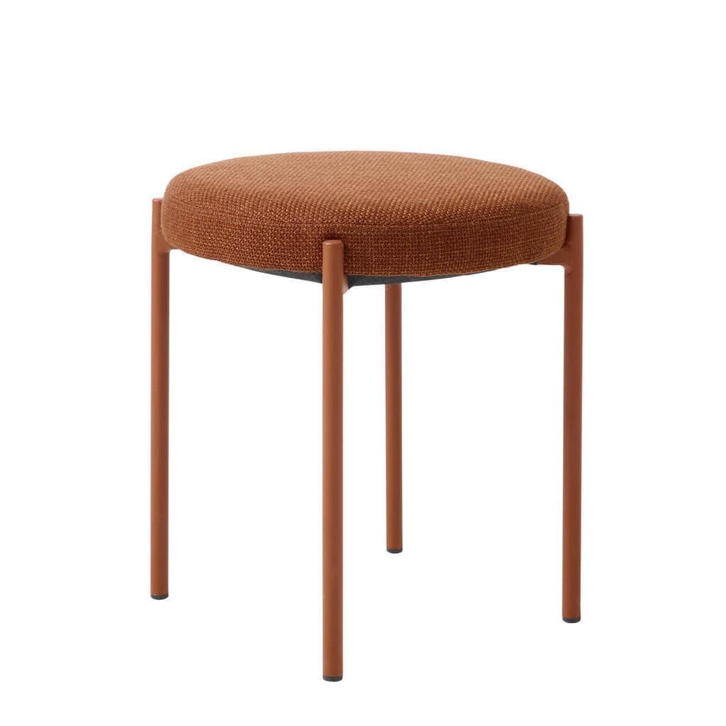 Xora Hocker Terracotta Textil Rund