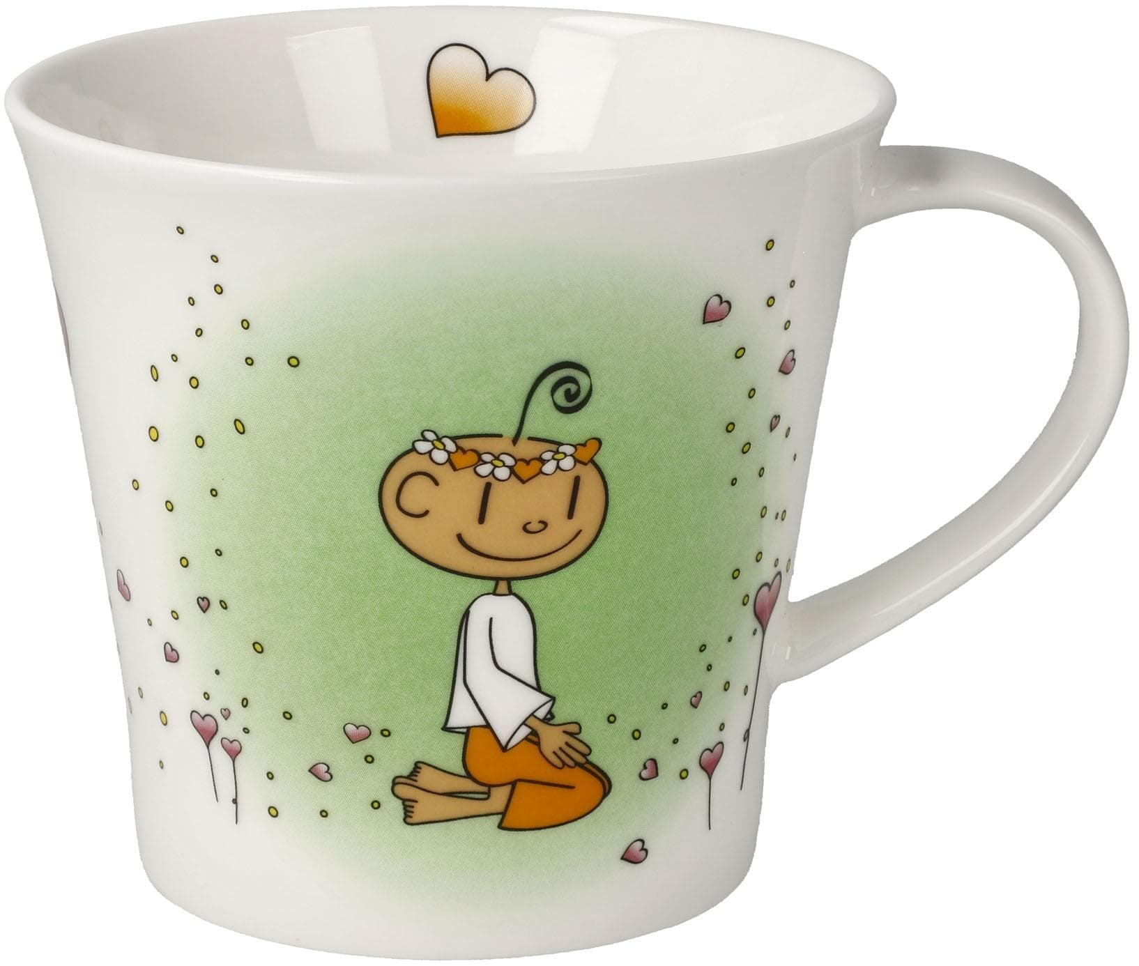Tasse GOEBEL "Coffee-/Tea Mug Der kleine Yogi- Danke" Bunt Porzellan